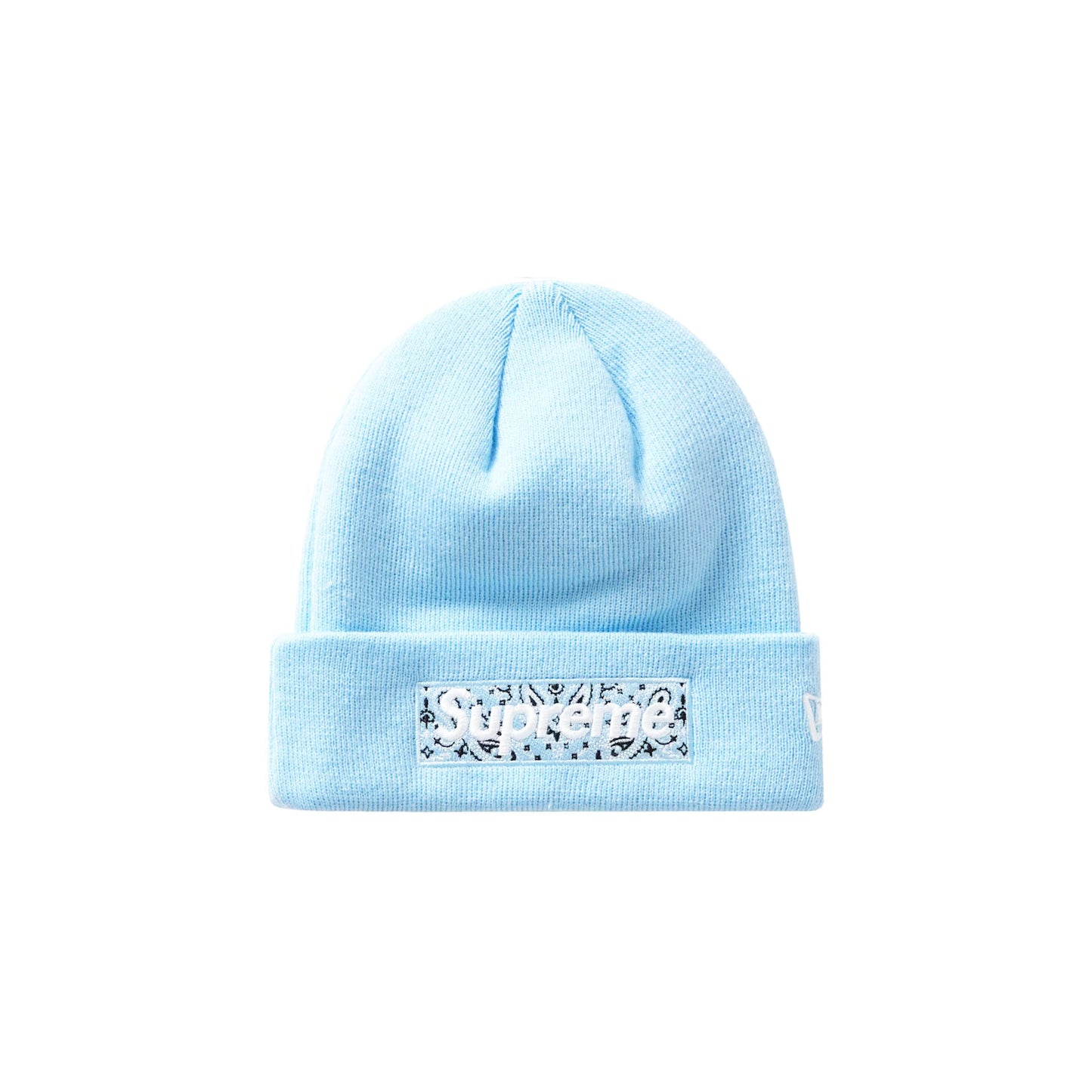 Supreme New Era Box Logo Beanie (FW19) Light Blue