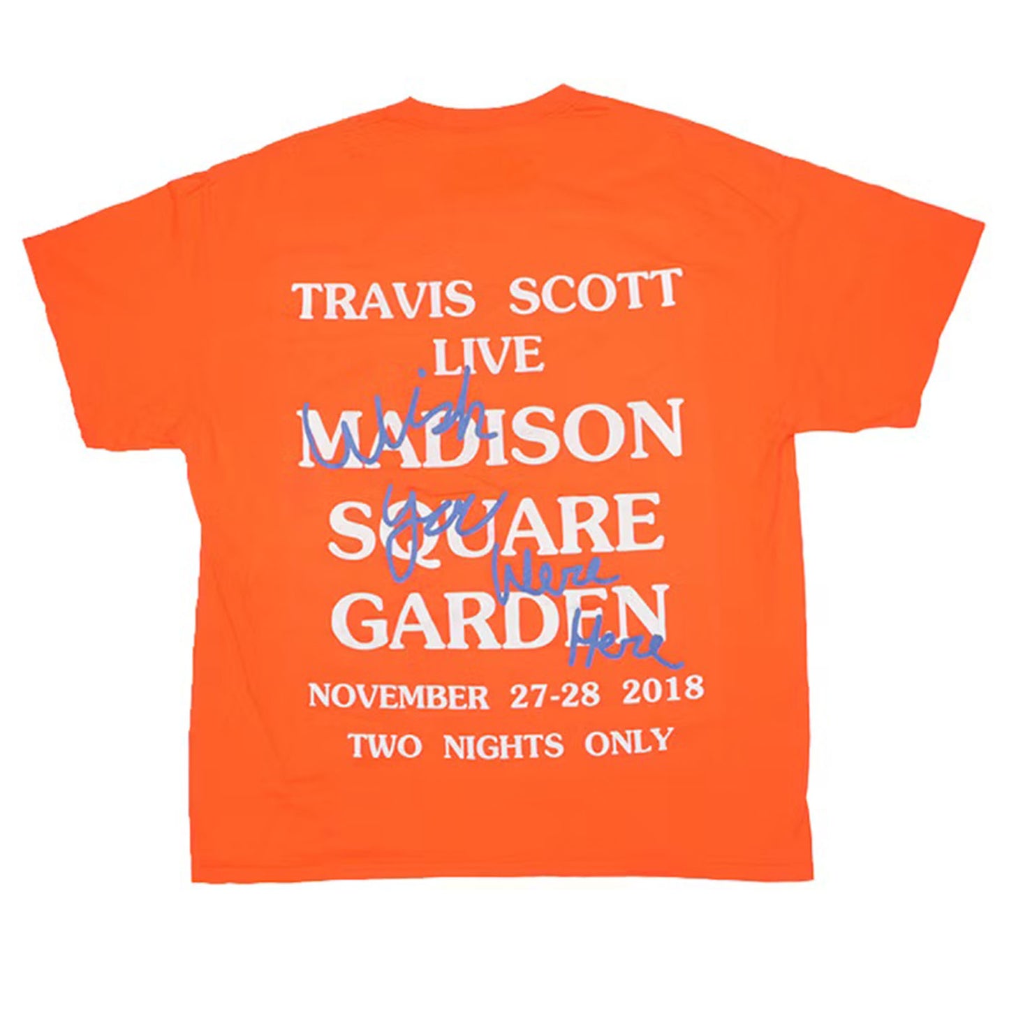 Travis Scott Astroworld NY Exclusive T-shirt Orange [USED] - L (Used)