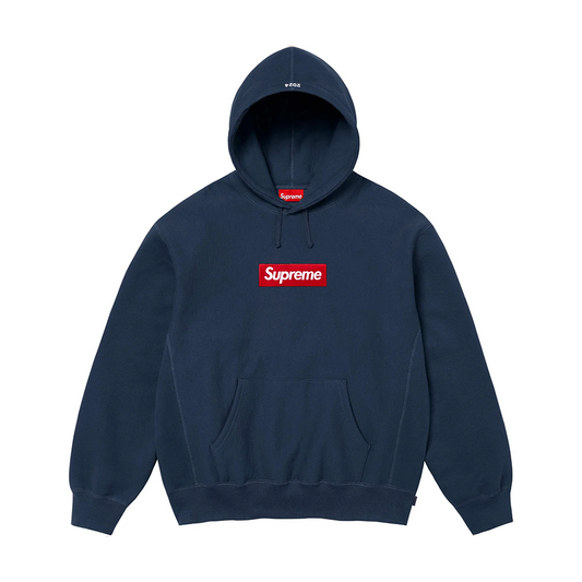 Supreme Box Logo Hooded Sweatshirt FW24 Navy