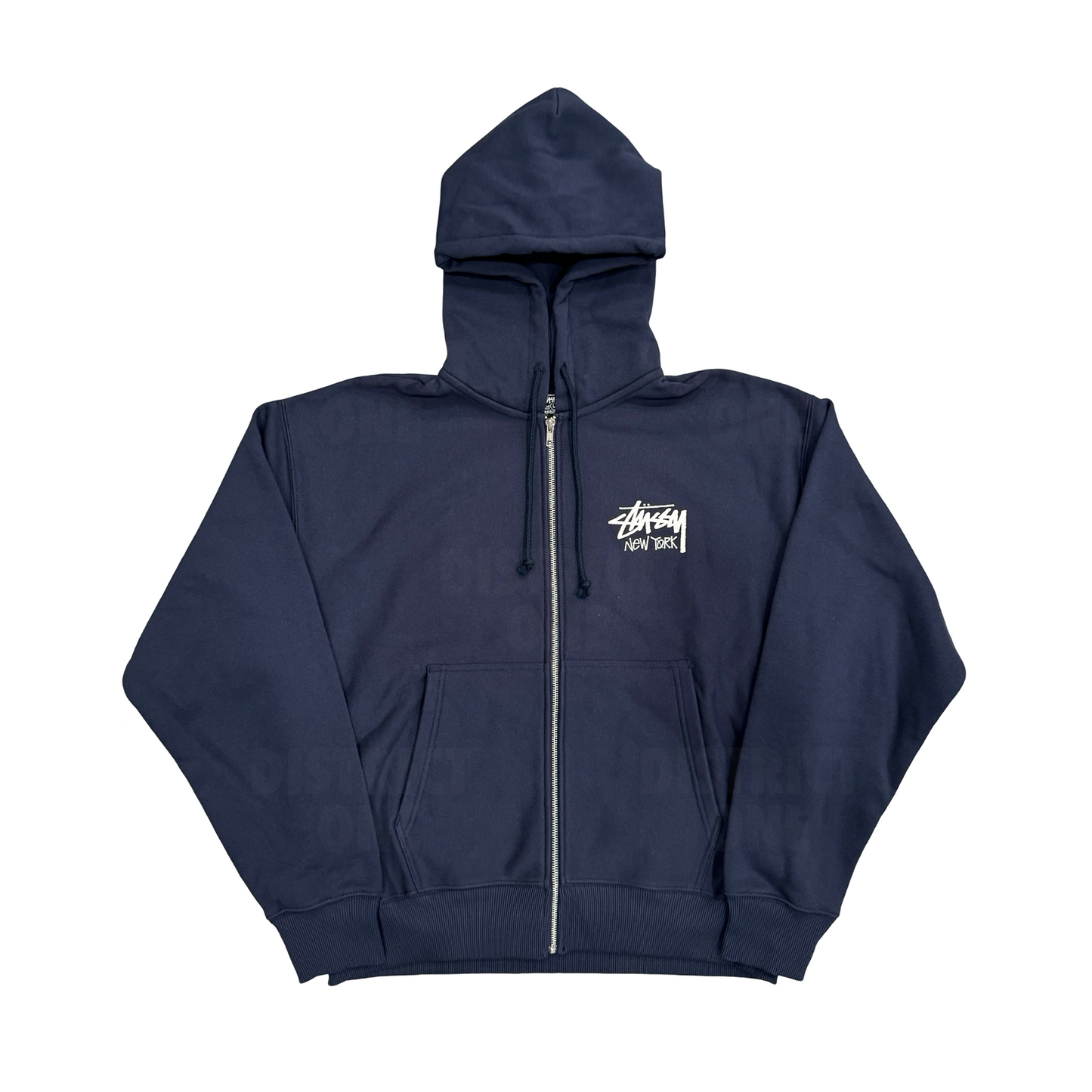 Stussy Stock New York Zip Hoodie Navy