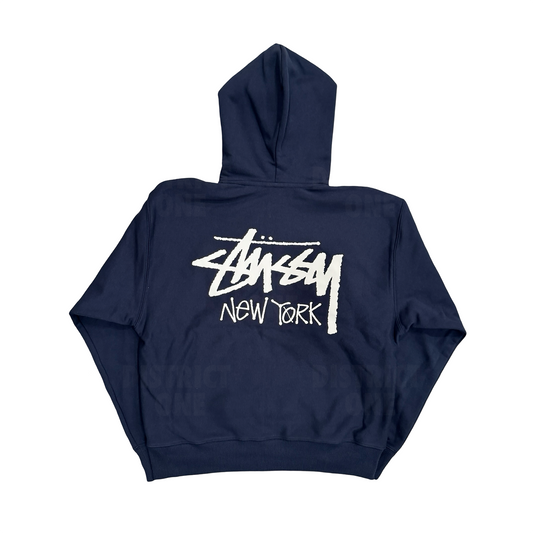 Stussy Stock New York Zip Hoodie Navy