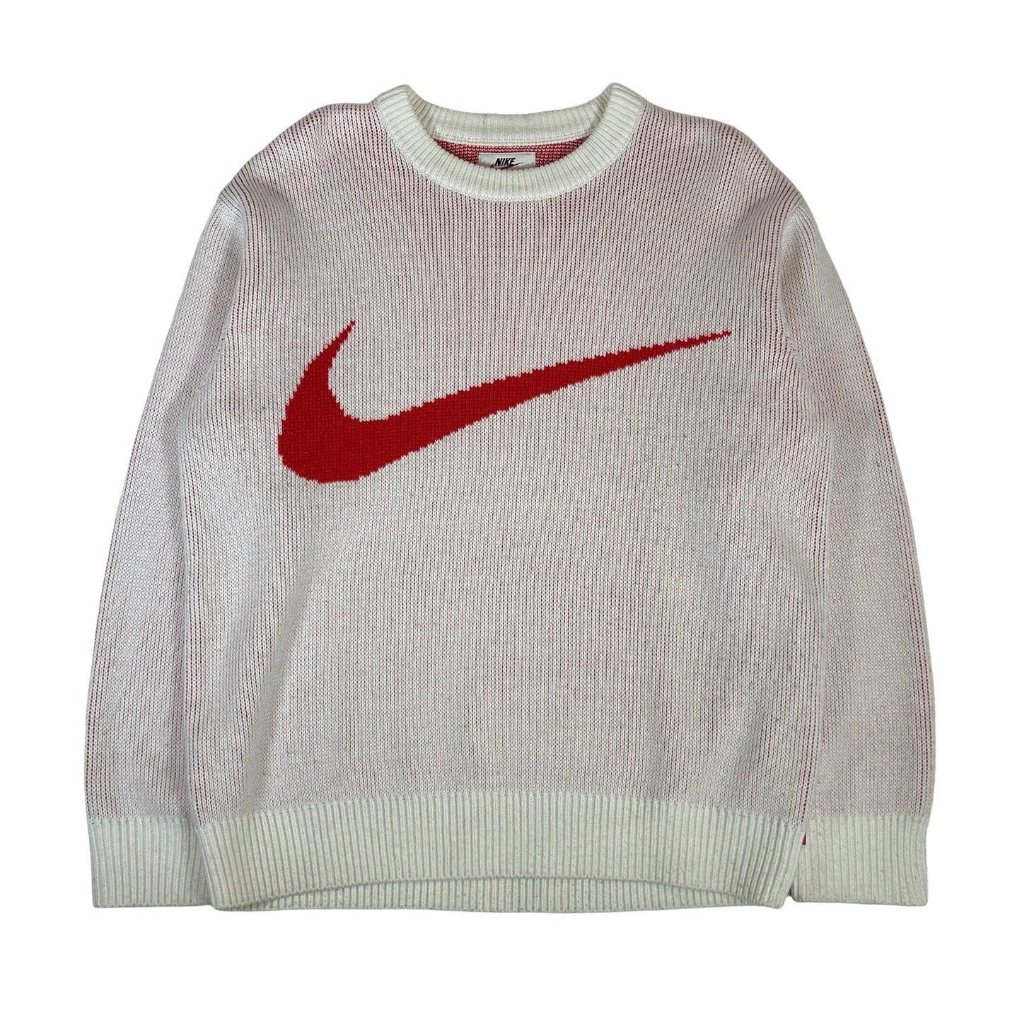 Supreme Nike Swoosh Sweater White [USED] - M (Used2)