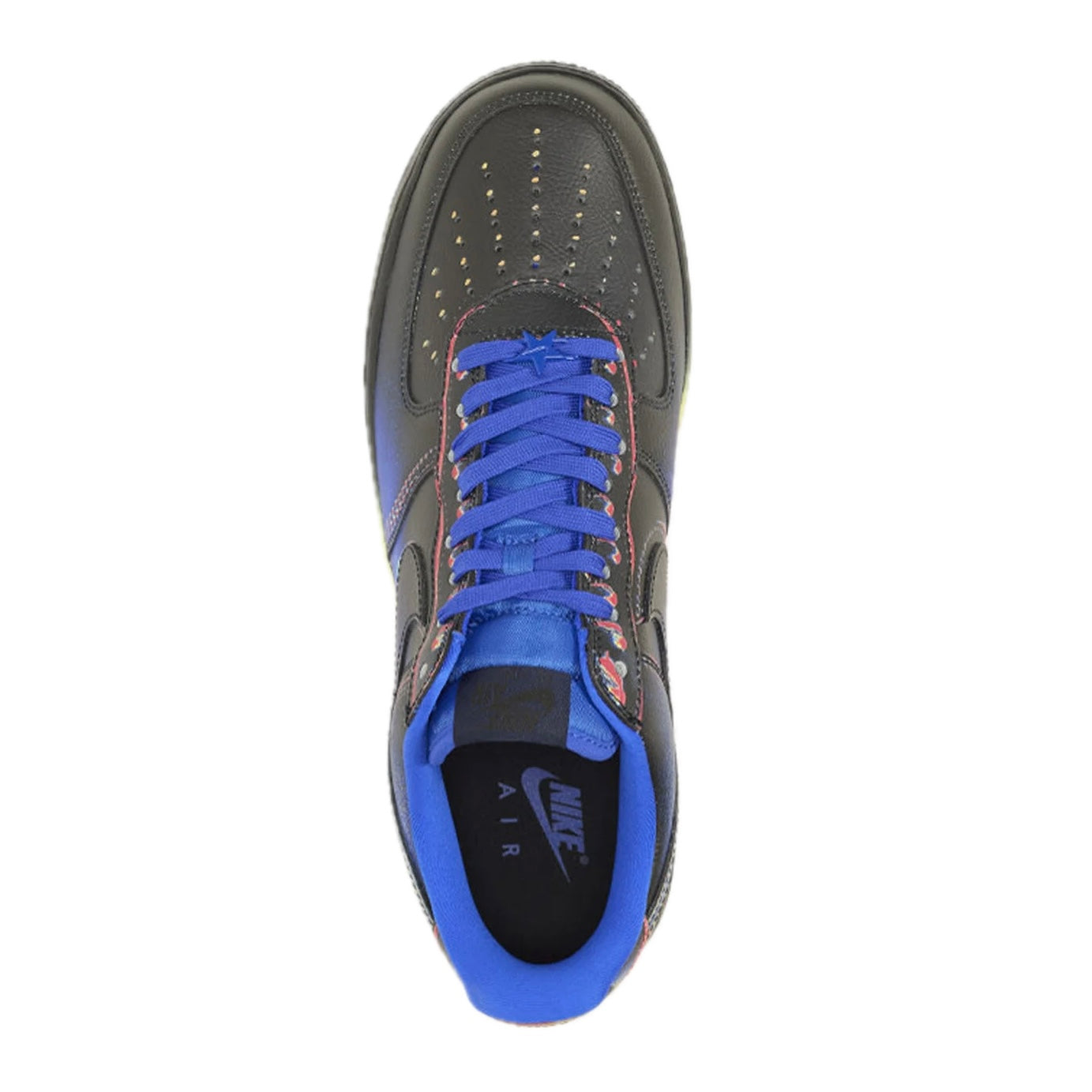 IB6834 001 Nike Air Force 1 Low Retro Heat Map Black Racer Blue