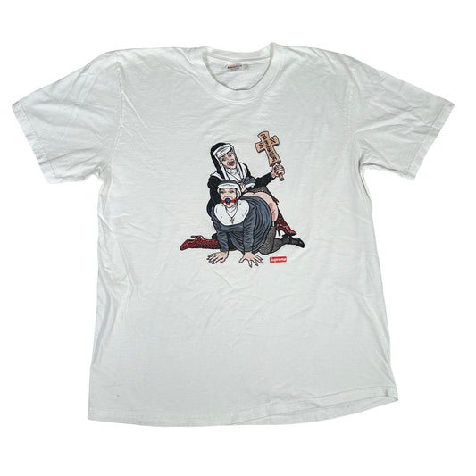 Supreme Nuns Tee White [USED] - M (Used)