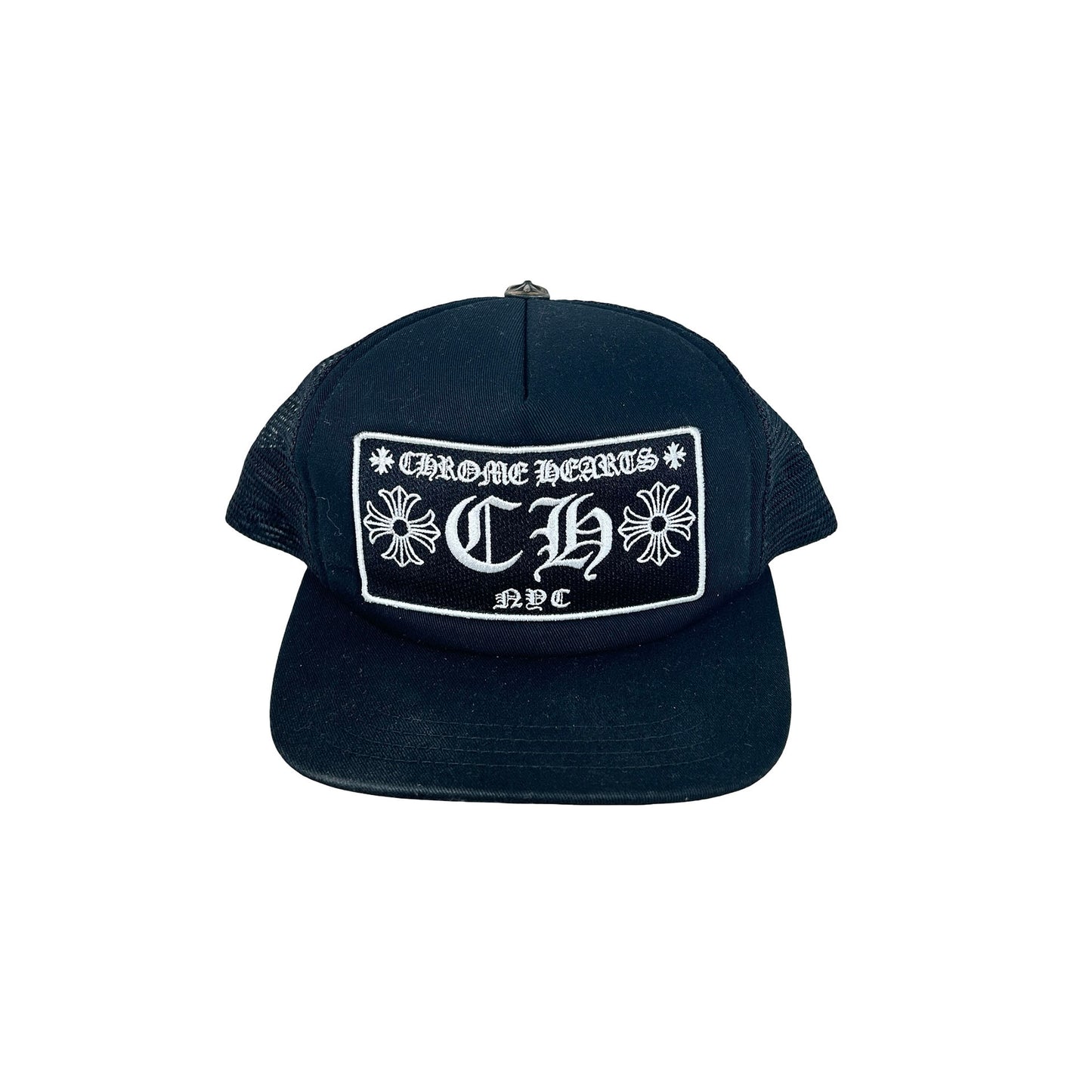 Chrome Hearts CH New York City Trucker Hat Black/Black [USED2]