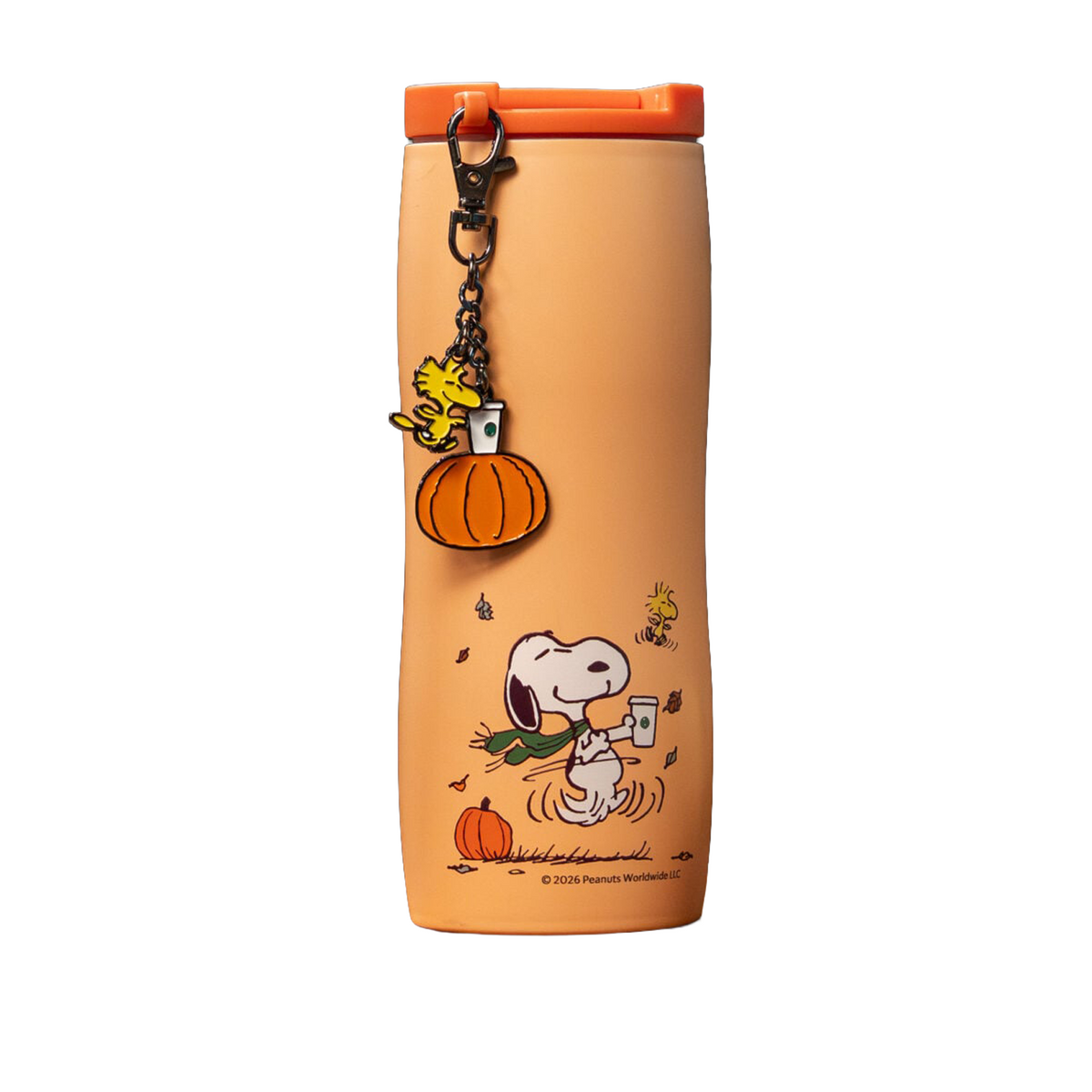 Starbucks x Peanuts Snoopy 16 Ounce Stainless Steel Tumbler Orange