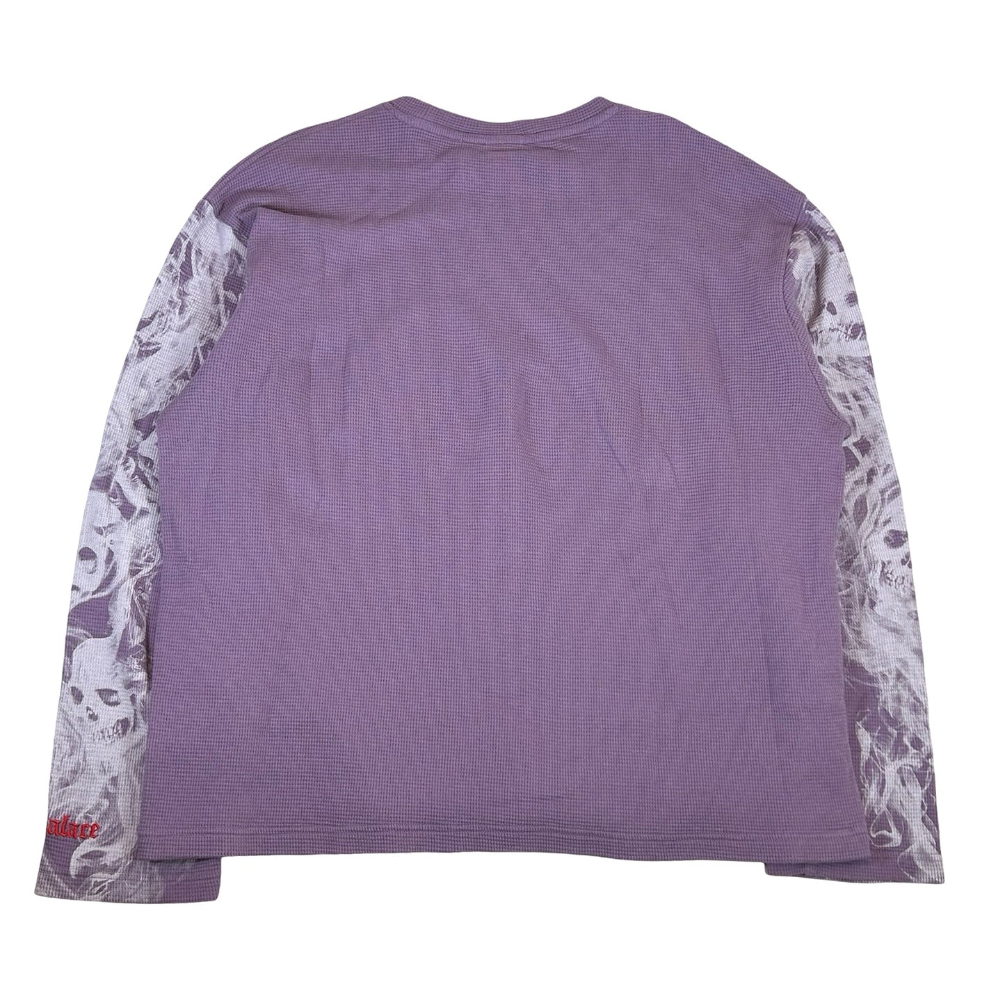Palace Smoked Waffle L/S Tee Flat Grape [USED] - XL (Used)
