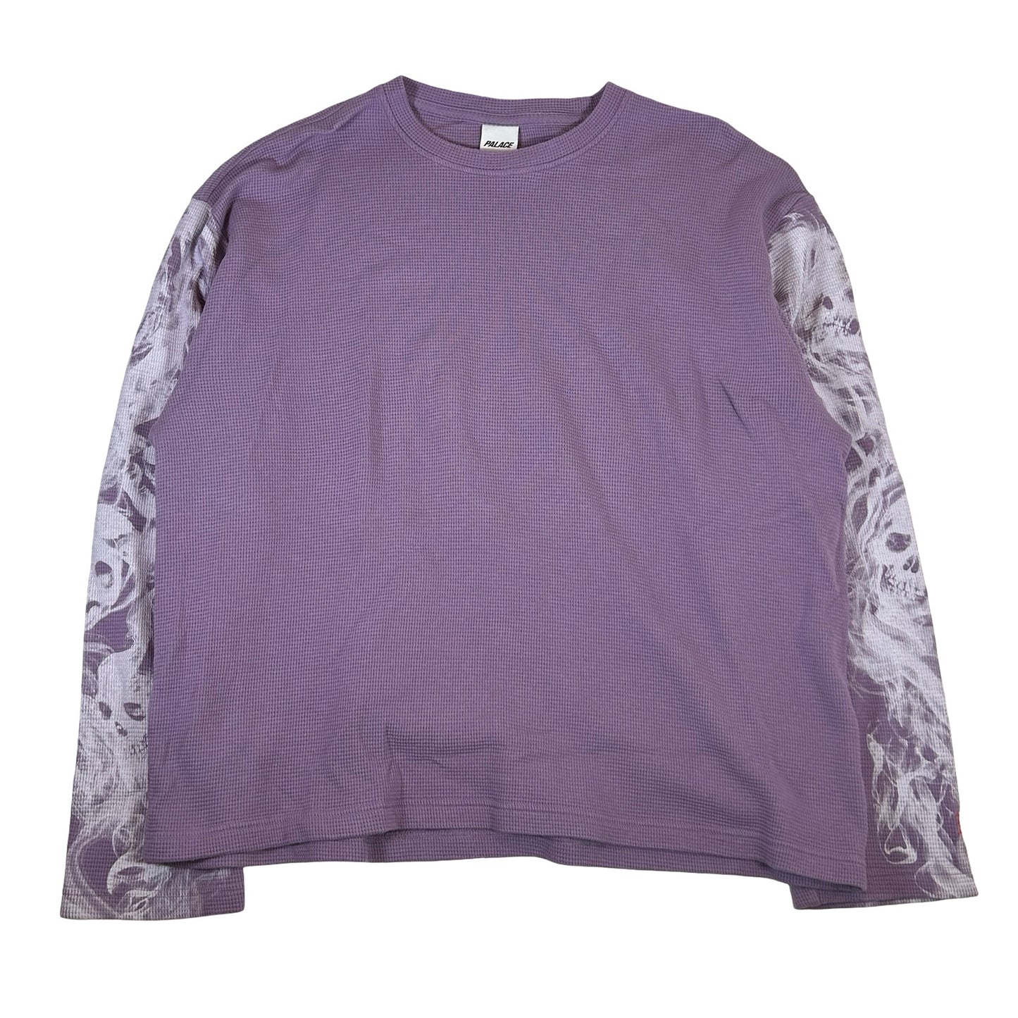 Palace Smoked Waffle L/S Tee Flat Grape [USED] - XL (Used)