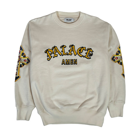 Palace Saints Crew Soft White [USED] - S (Used)
