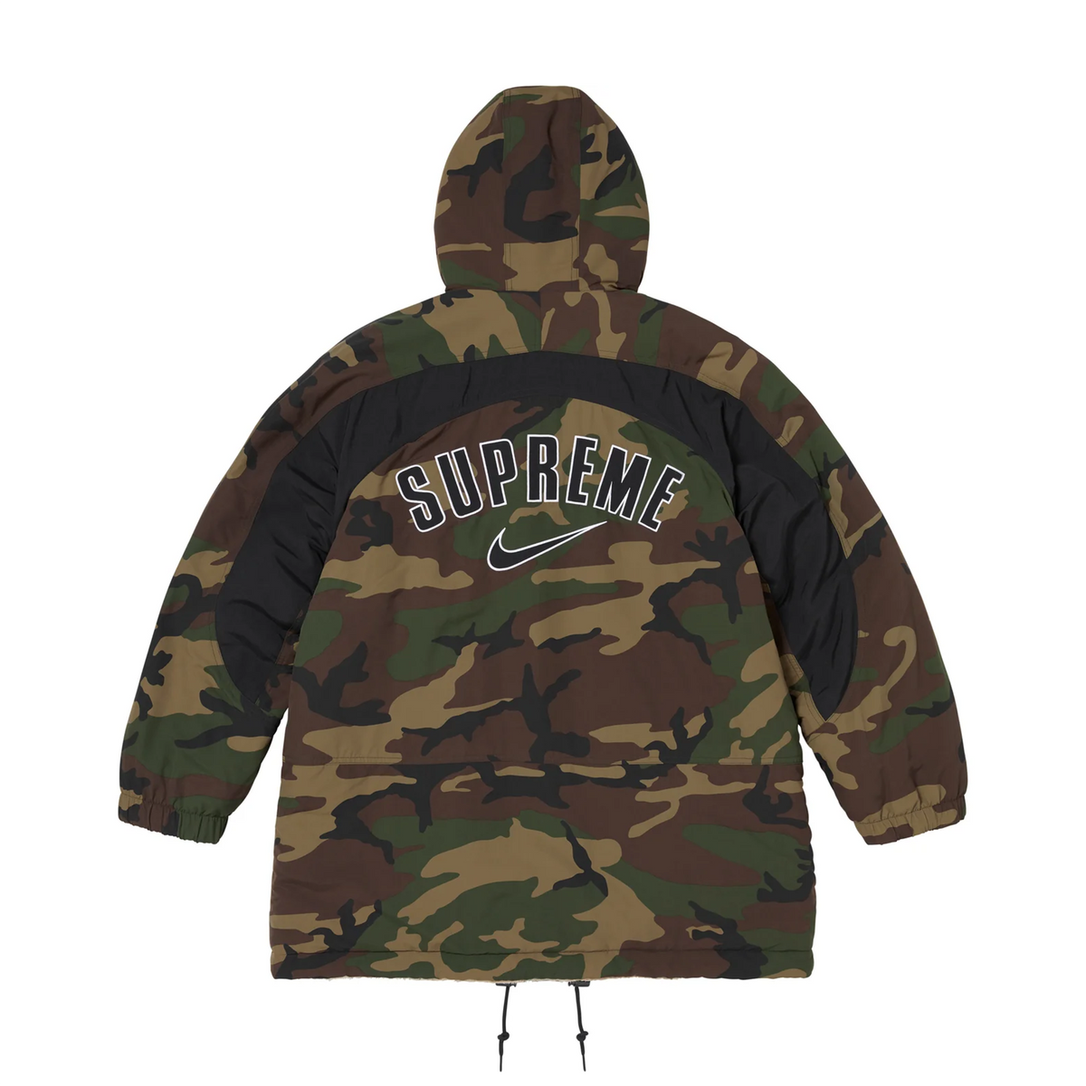 Supreme Nike Faux Fur Reversible Parka Woodland Camo