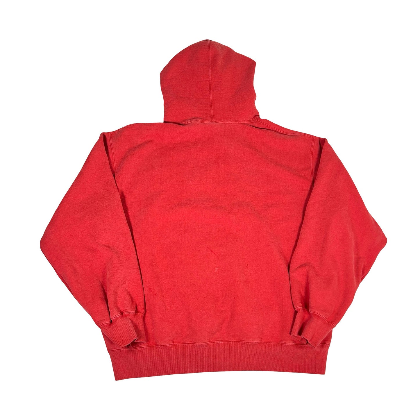 Supreme Collegiate Patchwork Leather Hooded Sweatshirt Burnt Red [USED] - M (Used)
