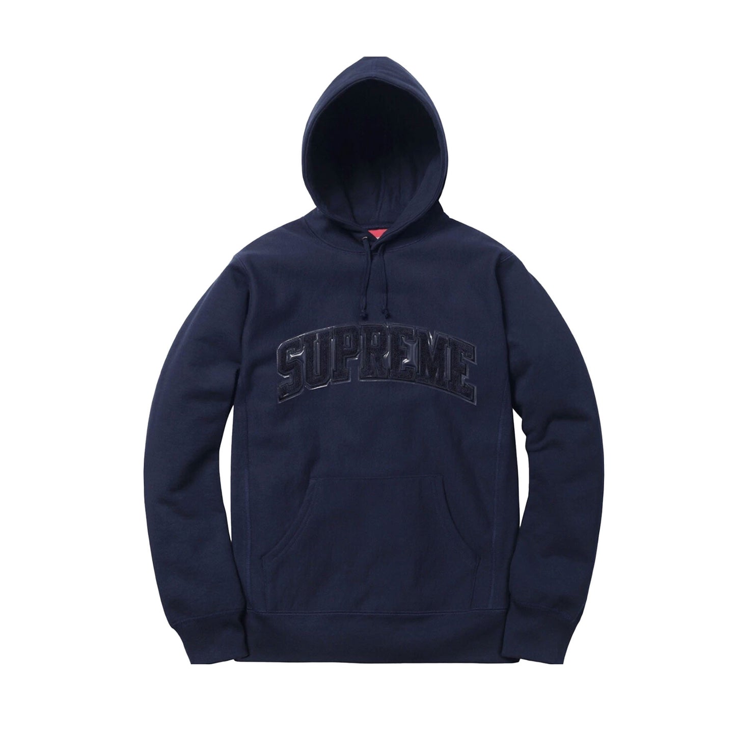 Supreme Patent/Chenille Arc Logo Hooded Sweatshirt Blue [USED] - L (Used)