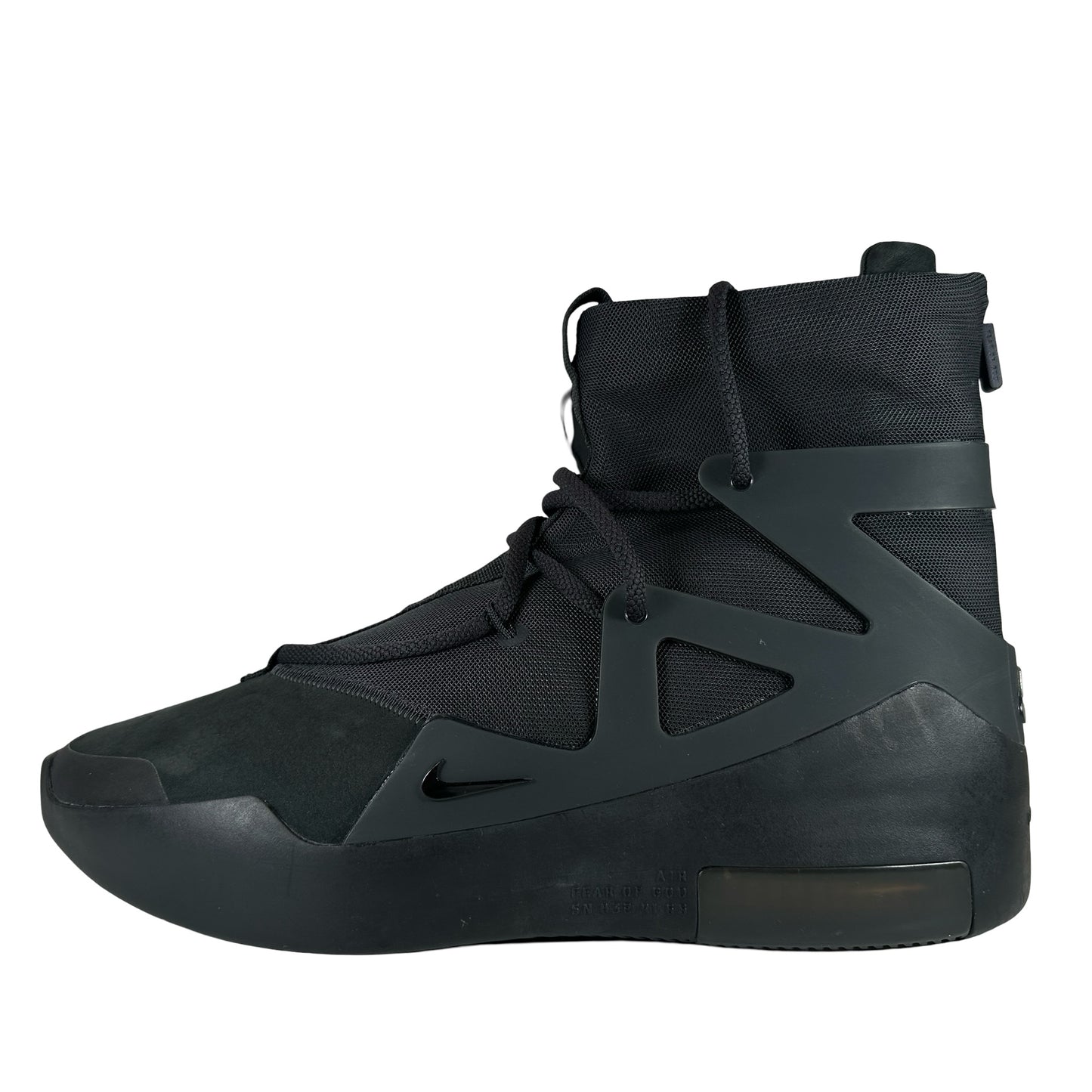 AR4237 005 Nike Air Fear of God 1 Triple Black [CONDITIONAL] - 12 M (No Box) (Glue Stain)