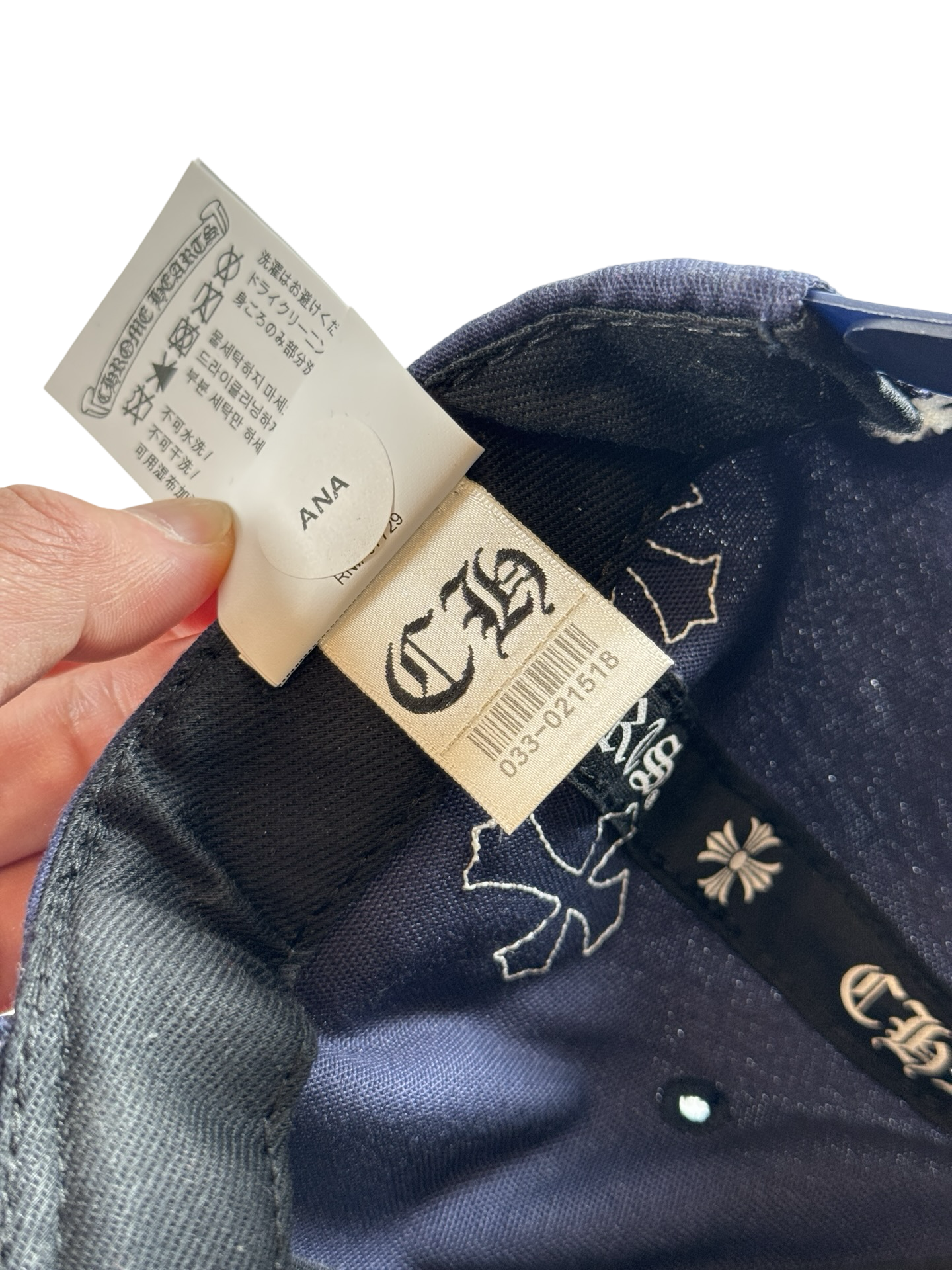 Chrome Hearts Cross Patch Baseball Hat 'Navy'