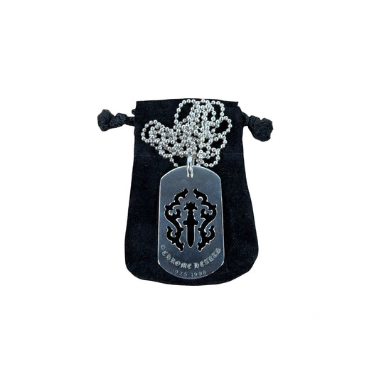Chrome Hearts Vine Dagger Cut Out Dogtag Necklace