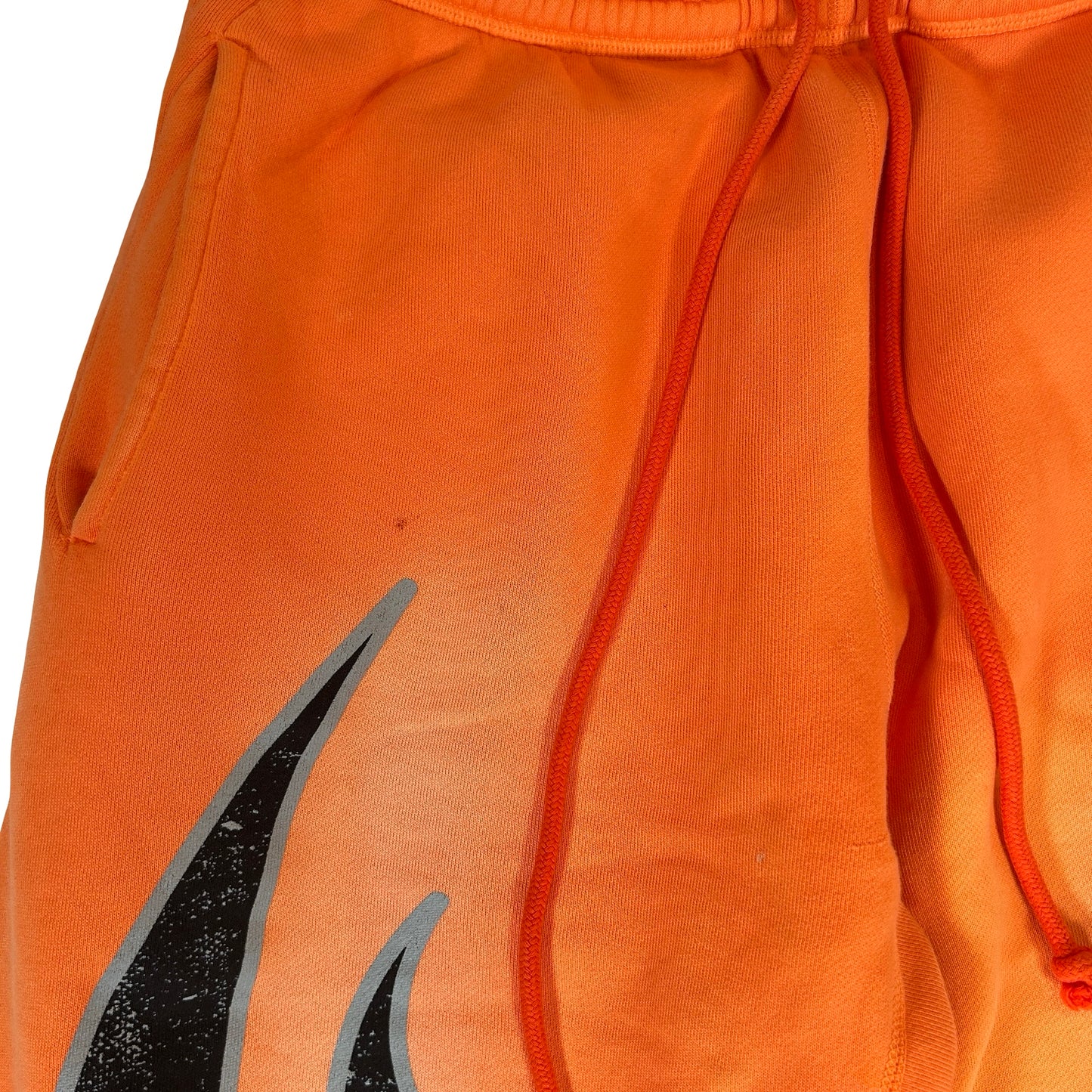 Hellstar Fire Orange Flare Bottom Sweatpants Orange Dye [USED] - M (Used)
