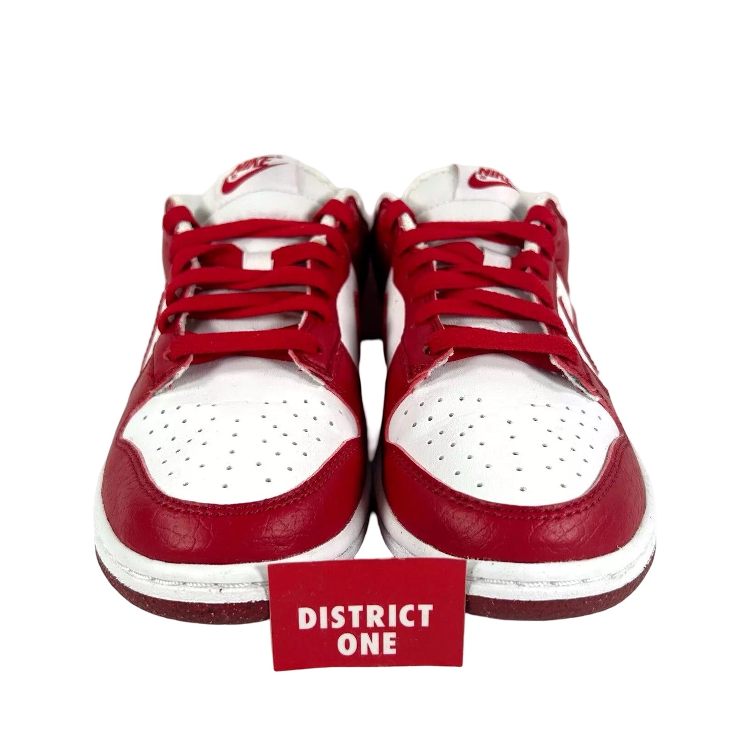DN1431 101 Nike Dunk Low Next Nature White Gym Red (Women's) [USED] - 5.5 W (Used) (No Box)