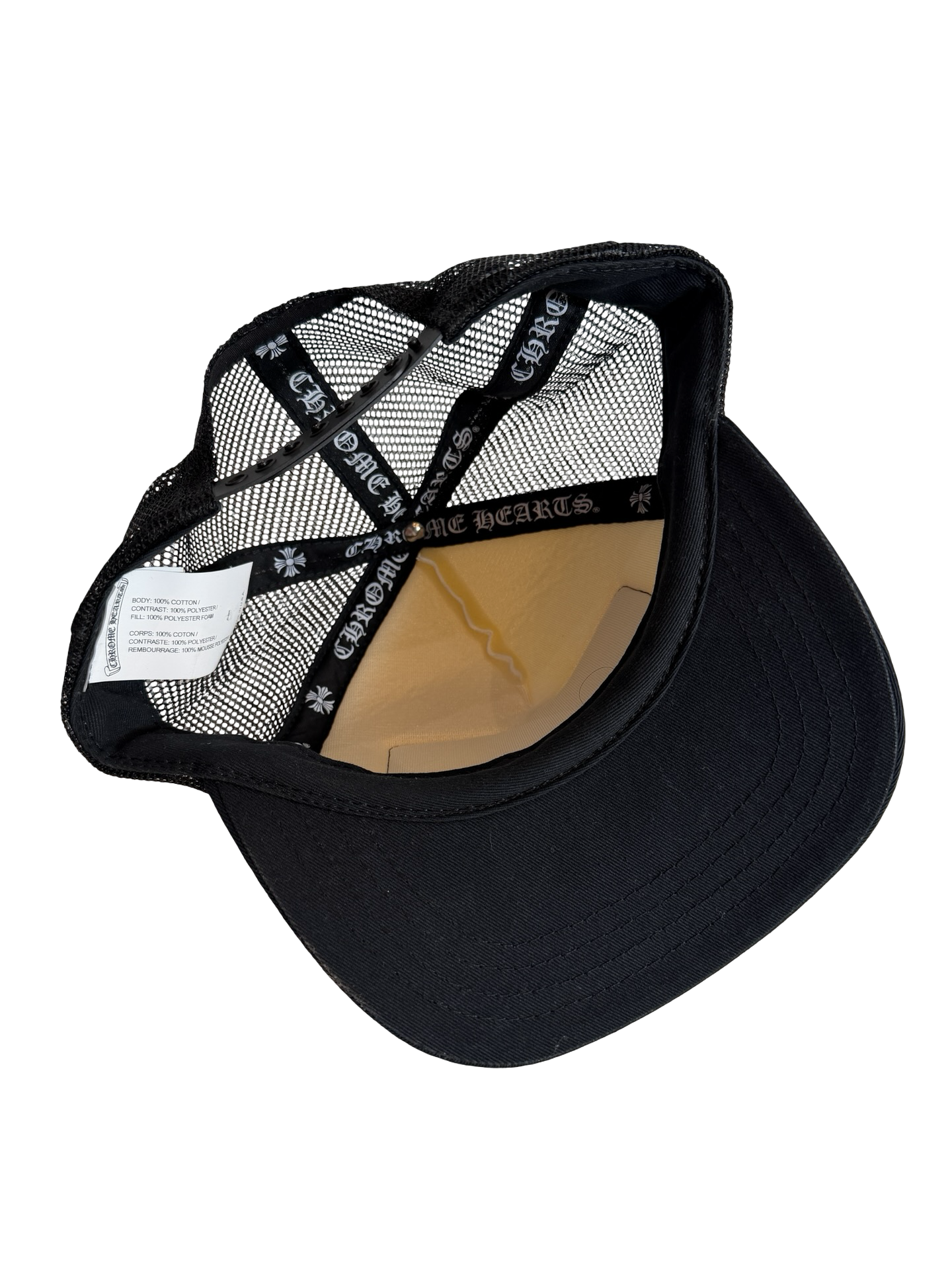 Chrome Hearts CH Hollywood Trucker Hat Black/White [USED] [7/10]