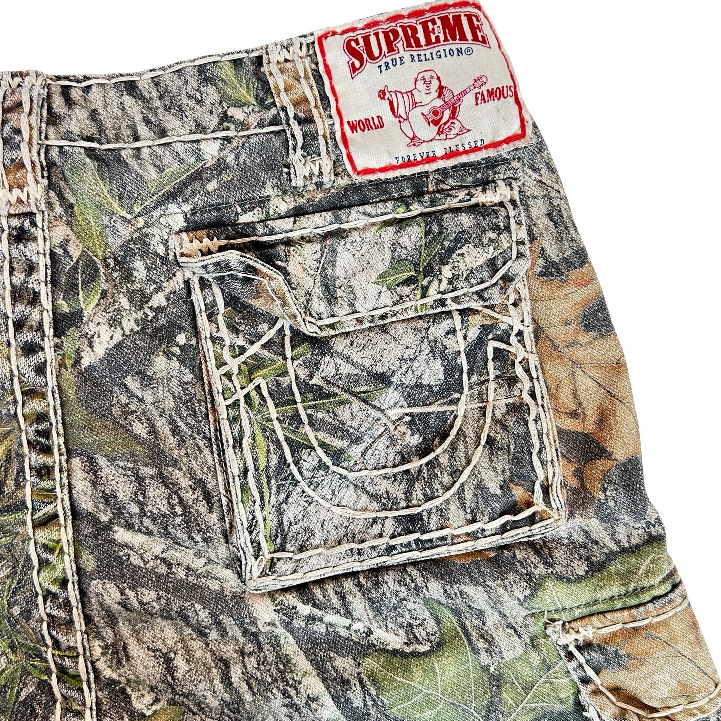 Supreme True Religion Denim Cargo Pant Mossy Oak Camo [USED] - 32 (Used)