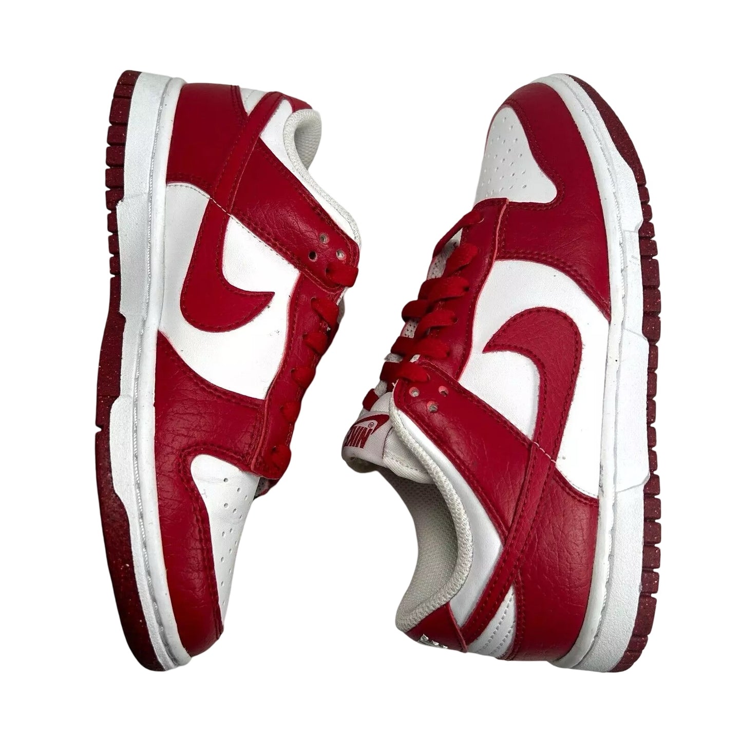 DN1431 101 Nike Dunk Low Next Nature White Gym Red (Women's) [USED] - 5.5 W (Used) (No Box)