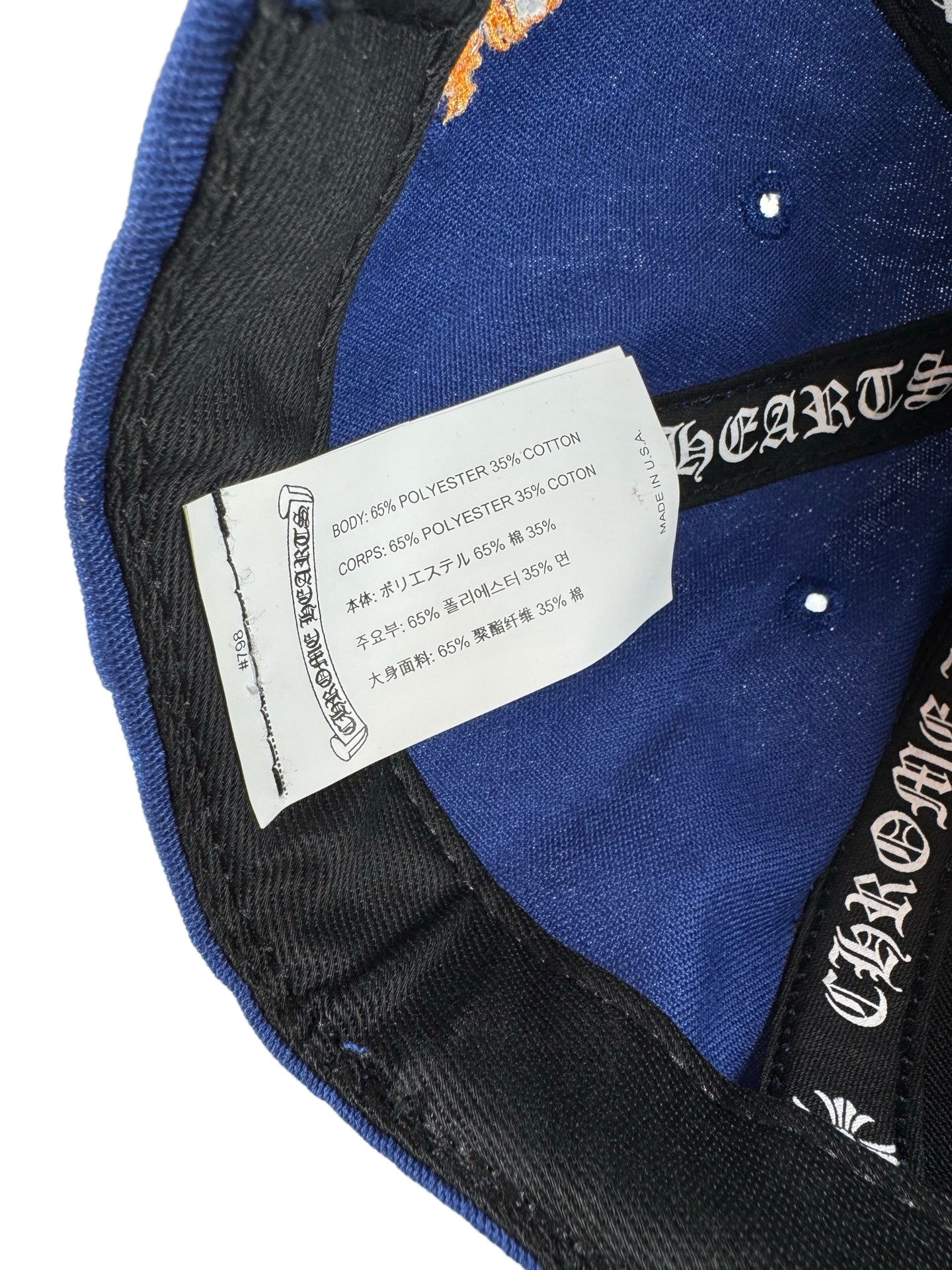 Chrome Hearts CH Baseball Cap Blue/Orange [USED]