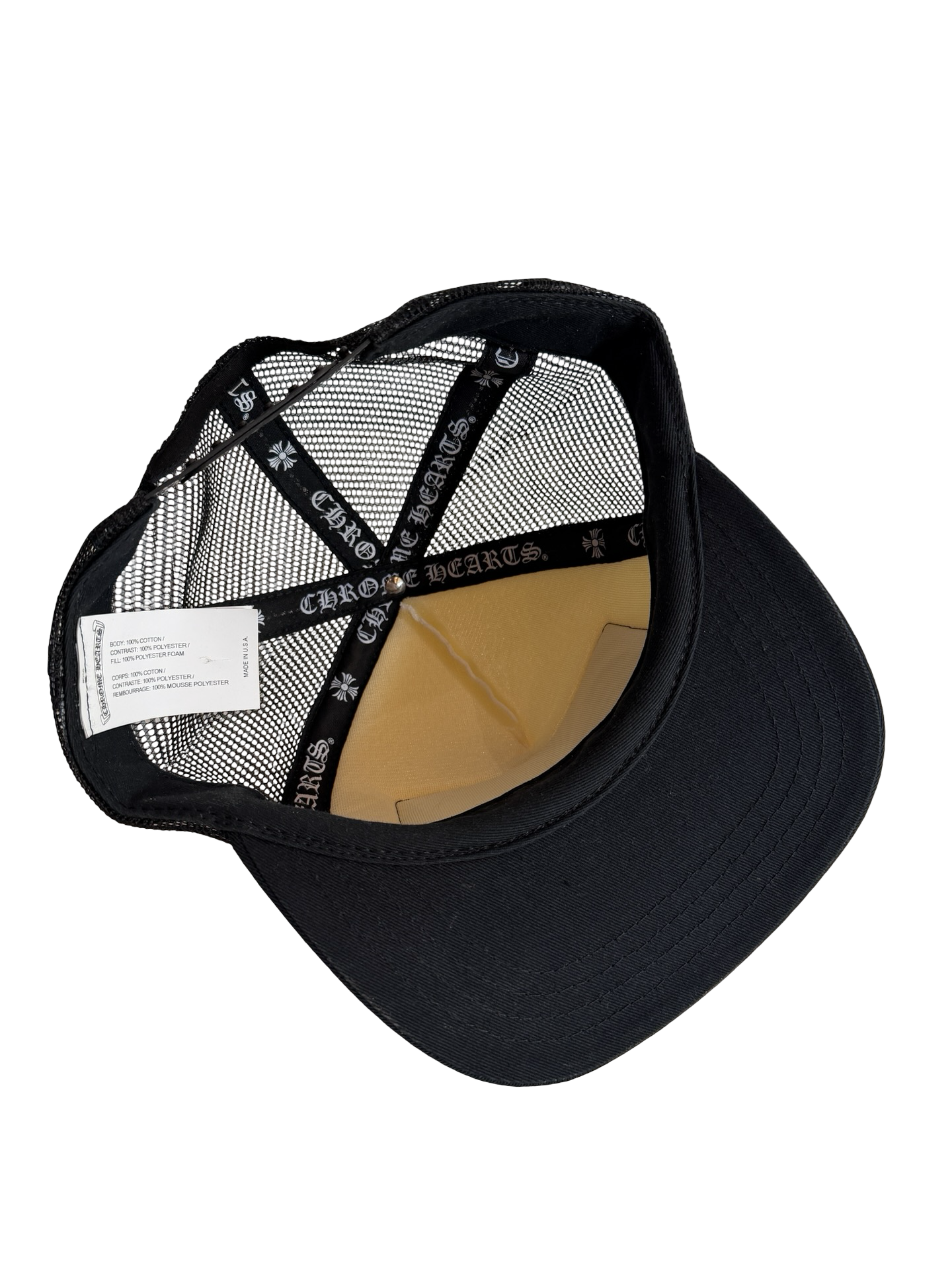 Chrome Hearts CH Hollywood Trucker Hat Black/White [USED] [8/10]