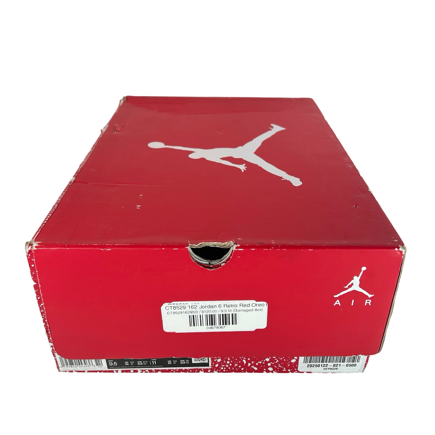 CT8529 162 Jordan 6 Retro Red Oreo [CONDITIONAL] - 9.5 M (Discolored Sock Liner) (Damaged Box)