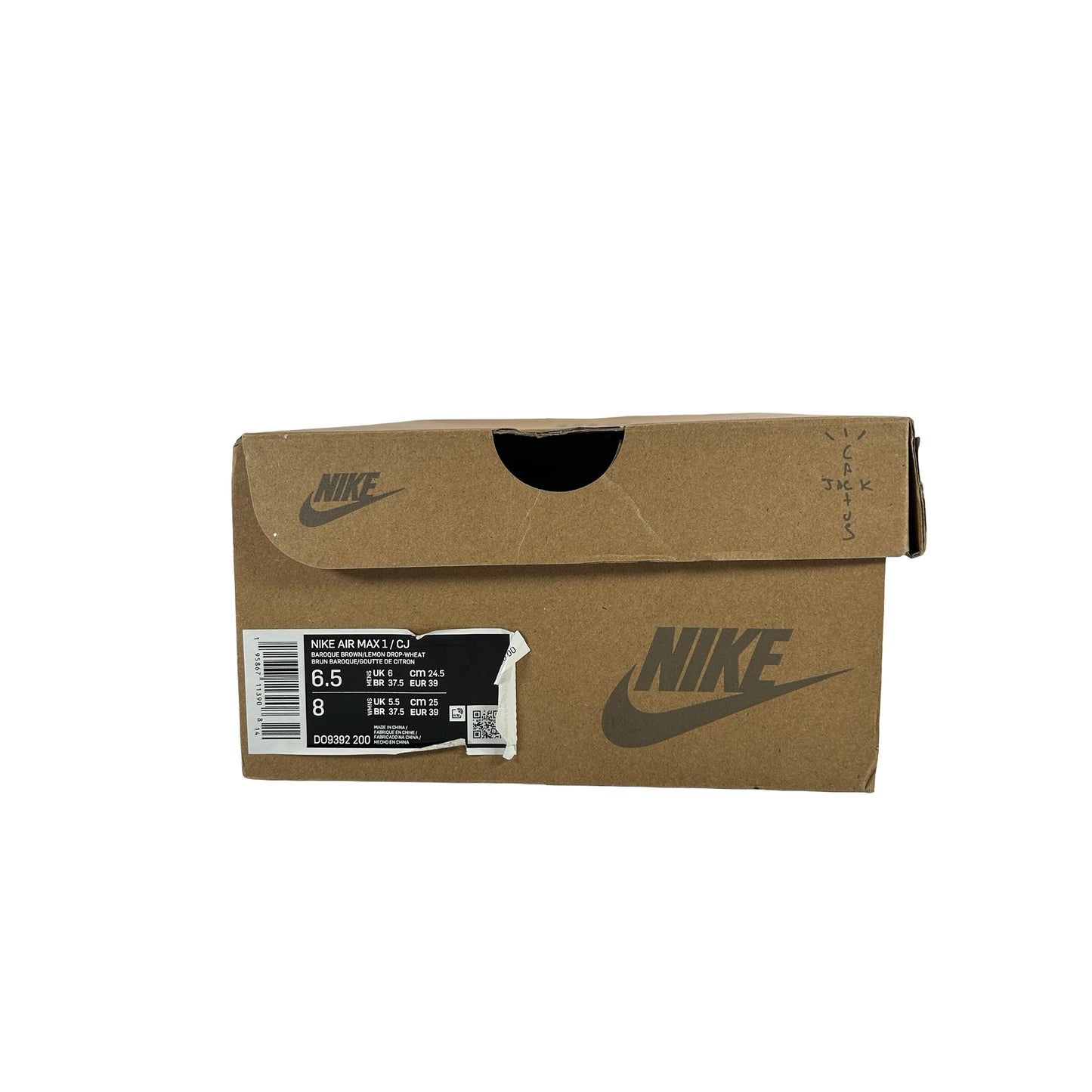 DO9392 200 Nike Air Max 1 Travis Scott Cactus Jack Baroque Brown [USED] - 6.5 M (Used)