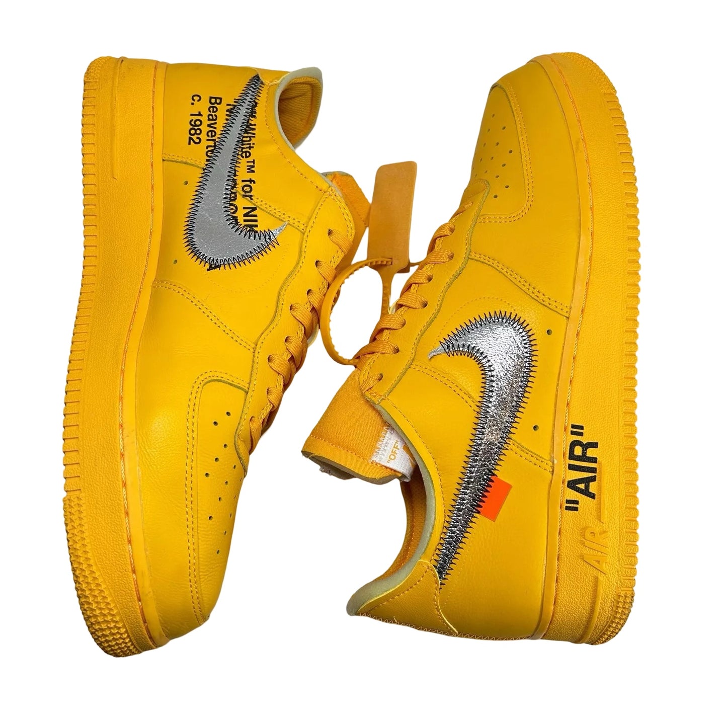 DD1876 700 Nike Air Force 1 Low Off-White ICA University Gold [USED] - 11.5 M (Used)