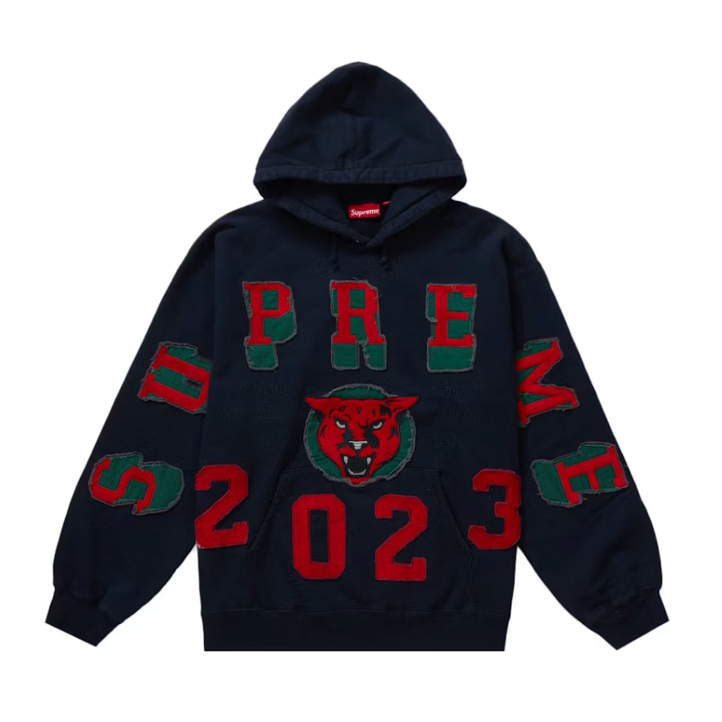 Supreme Washed Panther Hooded Sweatshirt Navy [USED] - XL (Used)