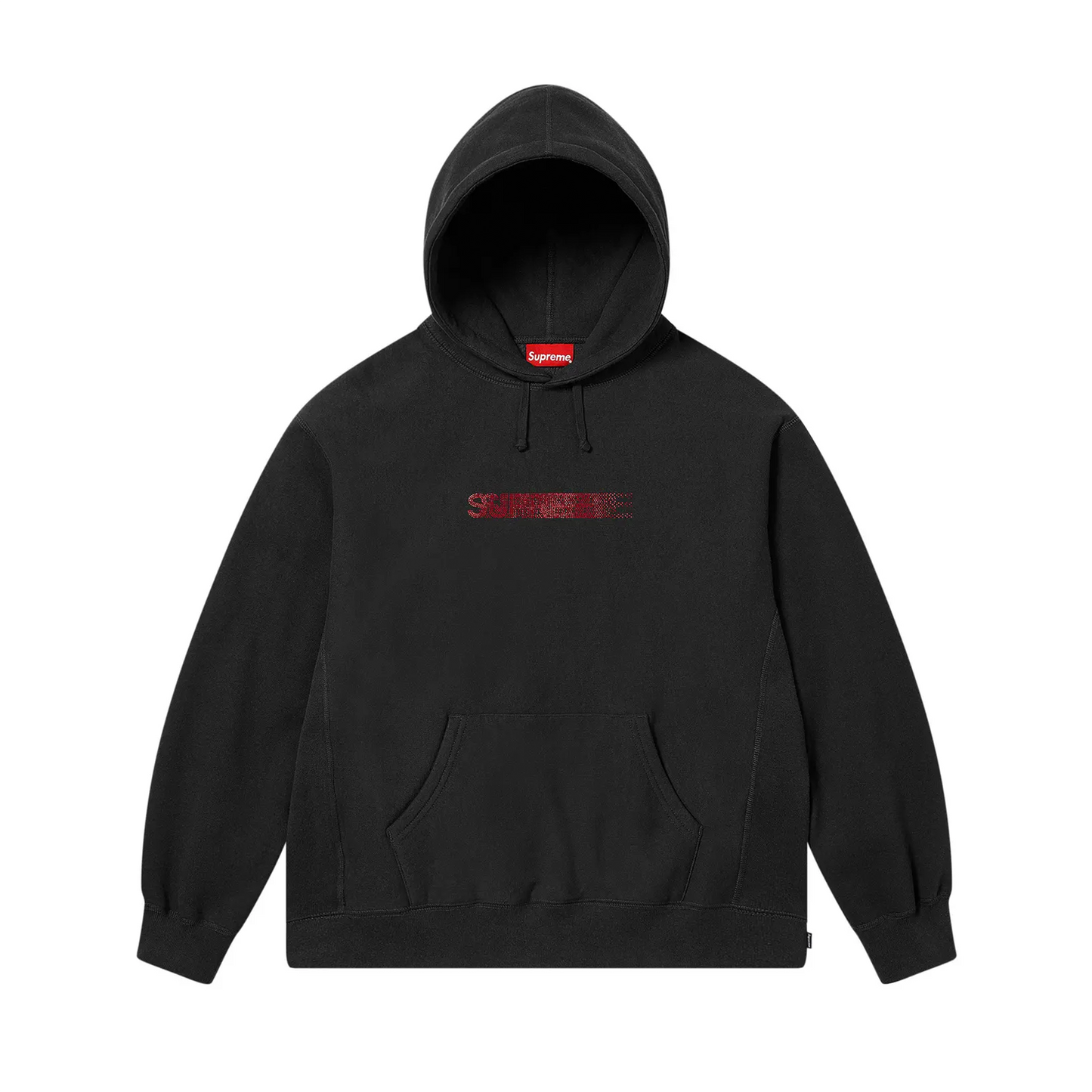 Supreme Swarovski Motion Logo Hooded Sweatshirt Black