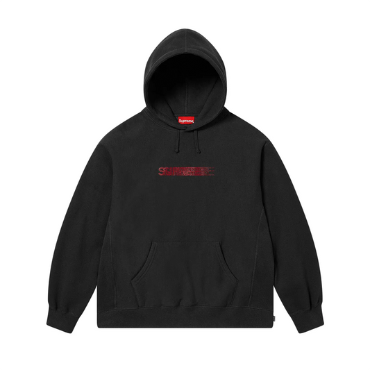 Supreme Swarovski Motion Logo Hooded Sweatshirt Black