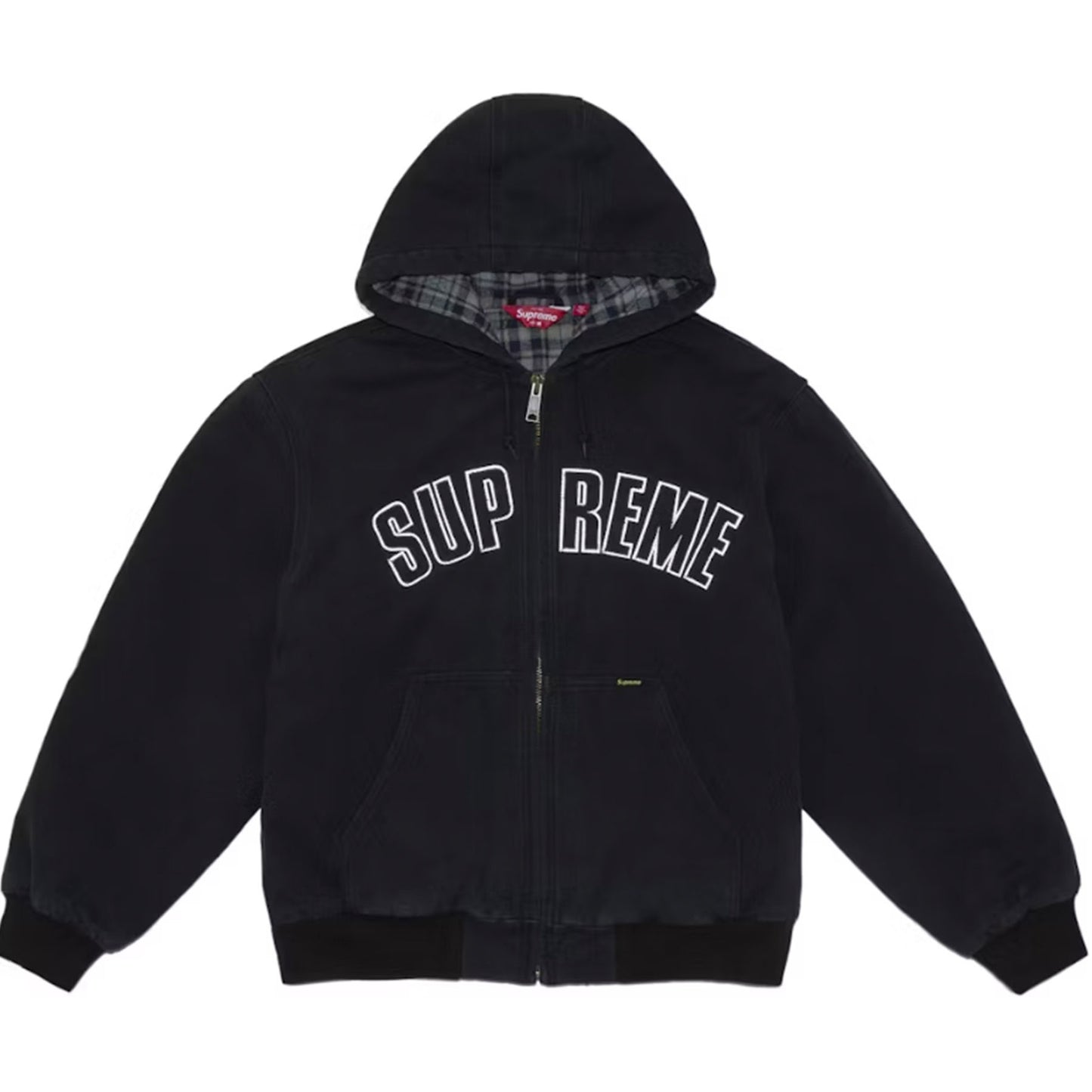 Supreme Reflective Arc Hooded Work Jacket Black