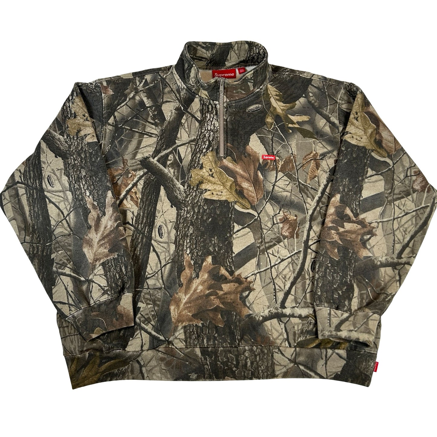 Supreme Small Box Half Zip Pullover Realtree Hardwoods Camo [USED] - M (Used)