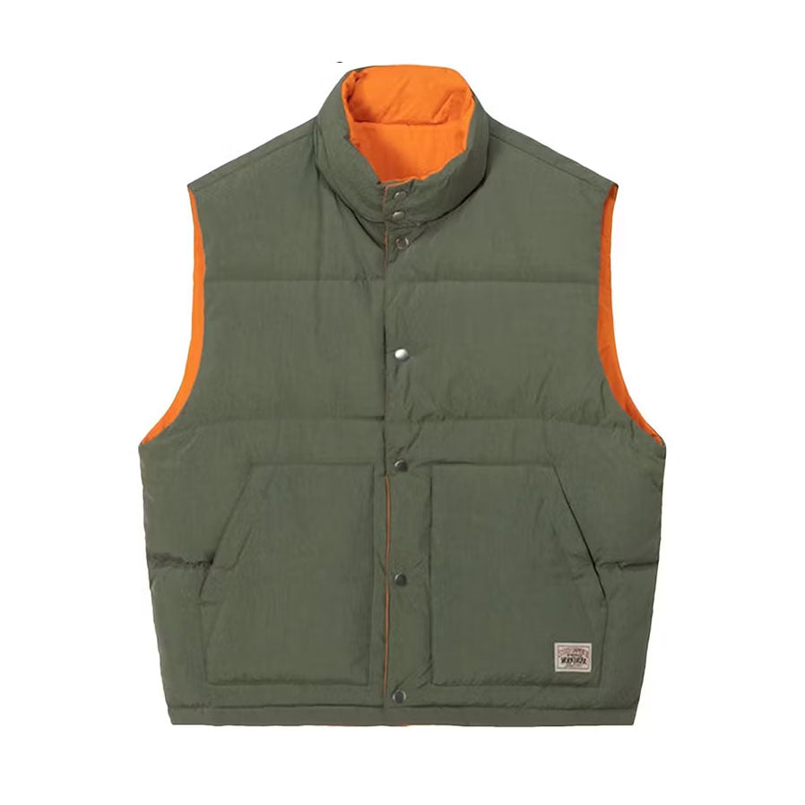 Stussy Reverse Down Workgear Vest Olive [USED] - M (Used)