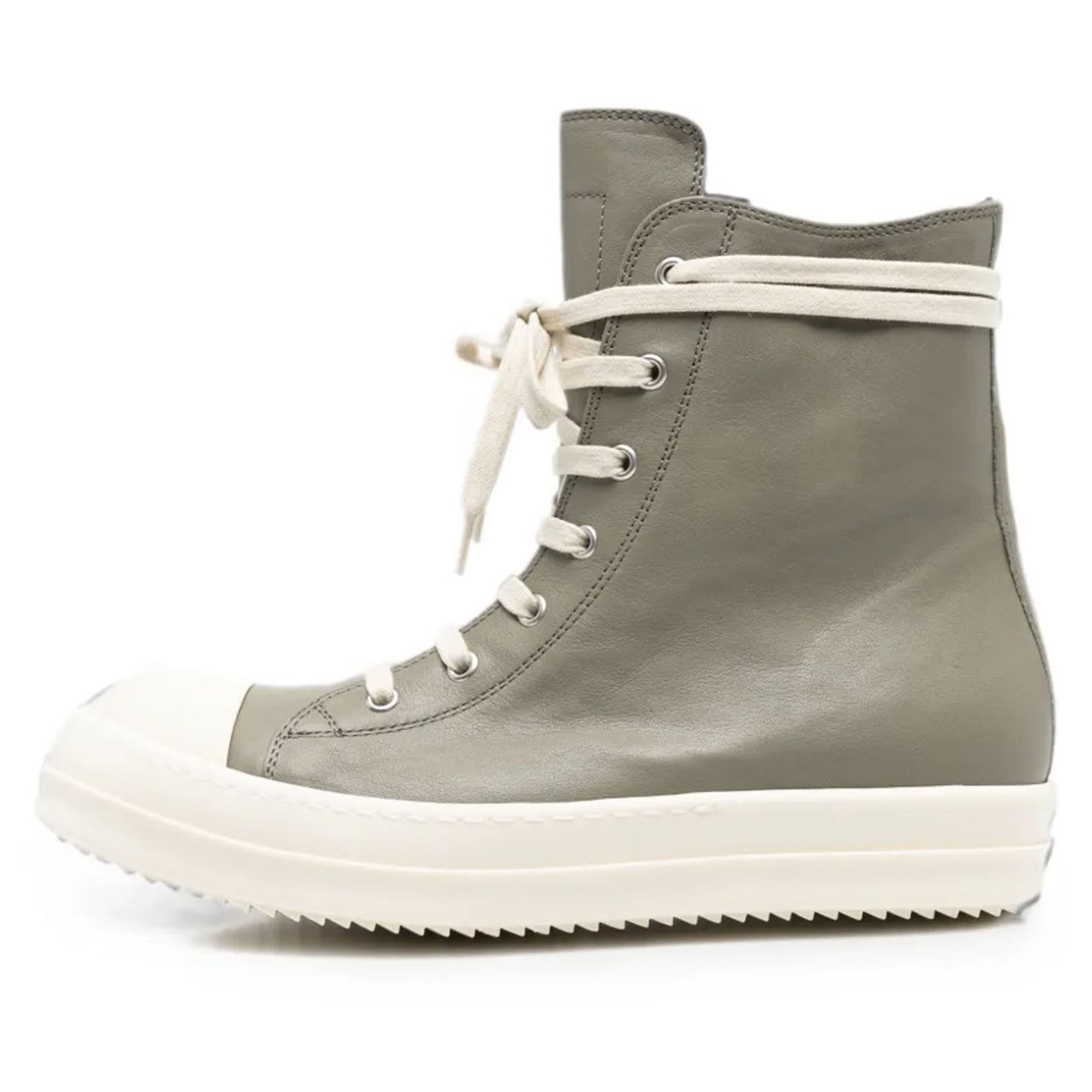 RU02F4890LHL4811 Rick Owens Leather High Top Grey [NO BOX]