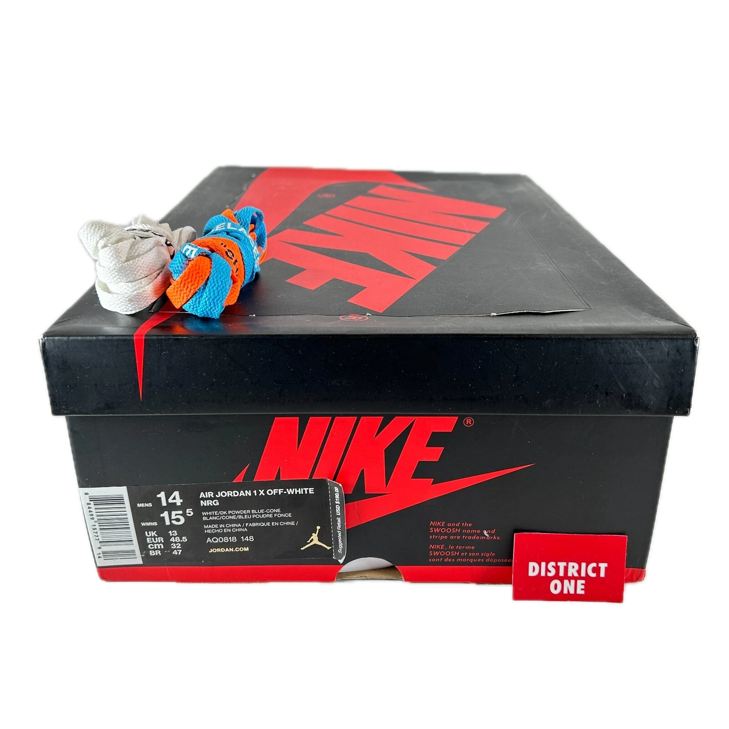 AQ0818 148 Jordan 1 Retro High Off-White UNC [USED] - 14 M (Used)