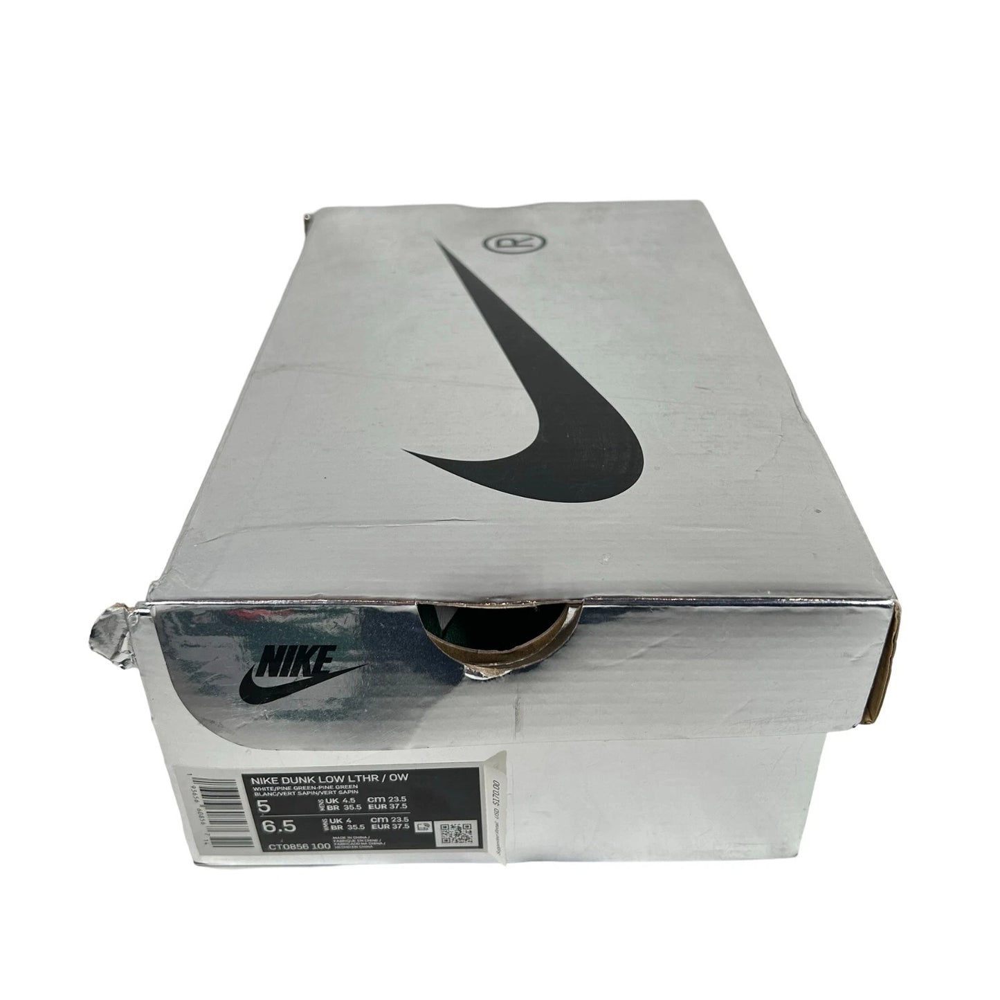 CT0856 100 Nike Dunk Low Off-White Green - 5 M (Foam Yellowing) (Damaged Box)