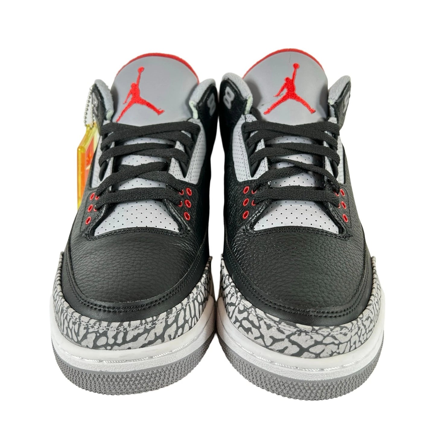 854262 001 Air Jordan 3 Black Cement 2018 - 11 M (Heel Tabs Yellowing)