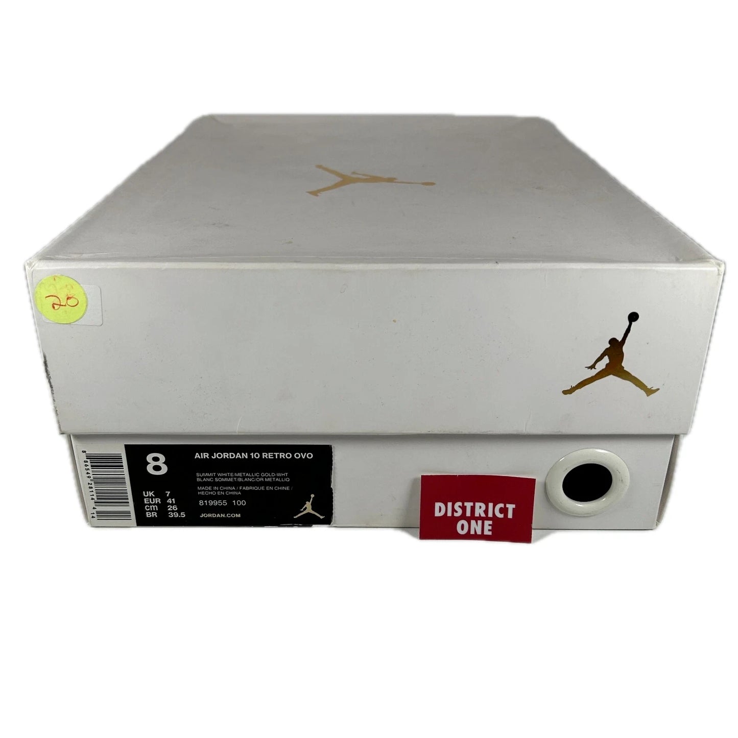 819955 100 Jordan 10 Retro Drake OVO White [USED] - 8 M (Used) (Missing Insoles)