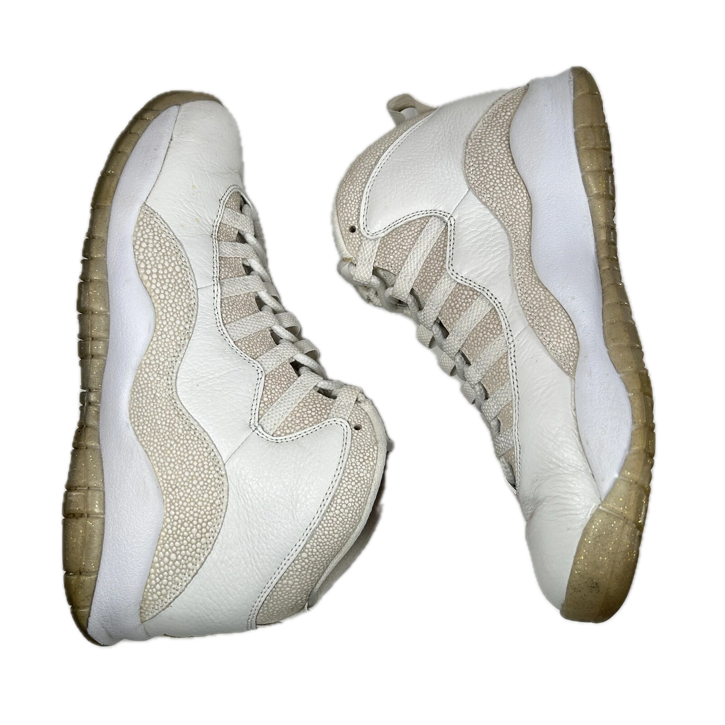 819955 100 Jordan 10 Retro Drake OVO White [USED] - 9.5 M (Used)