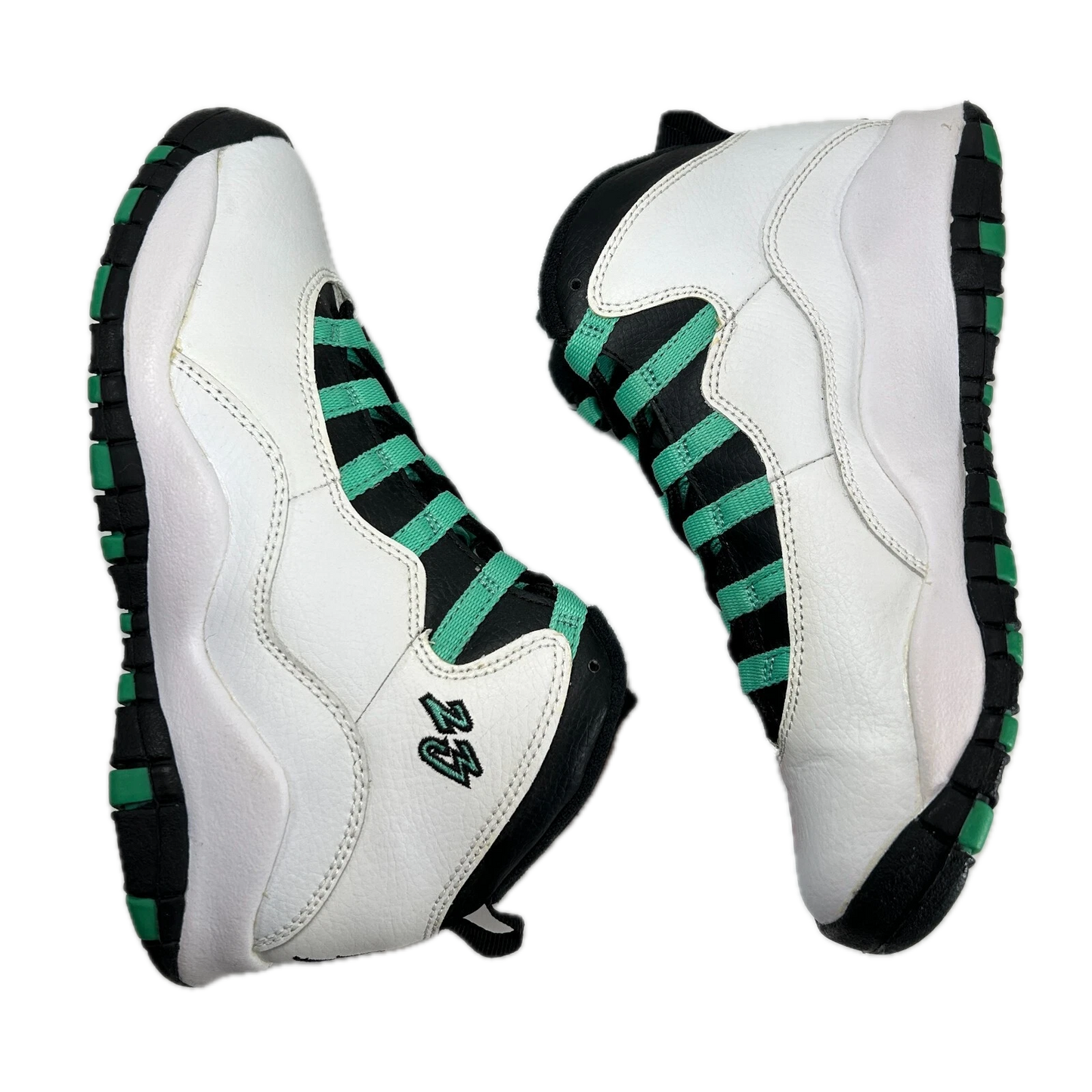 705180 118 Jordan 10 Retro Verde (GS) (2015) - 4.5 Y (Yellowing)