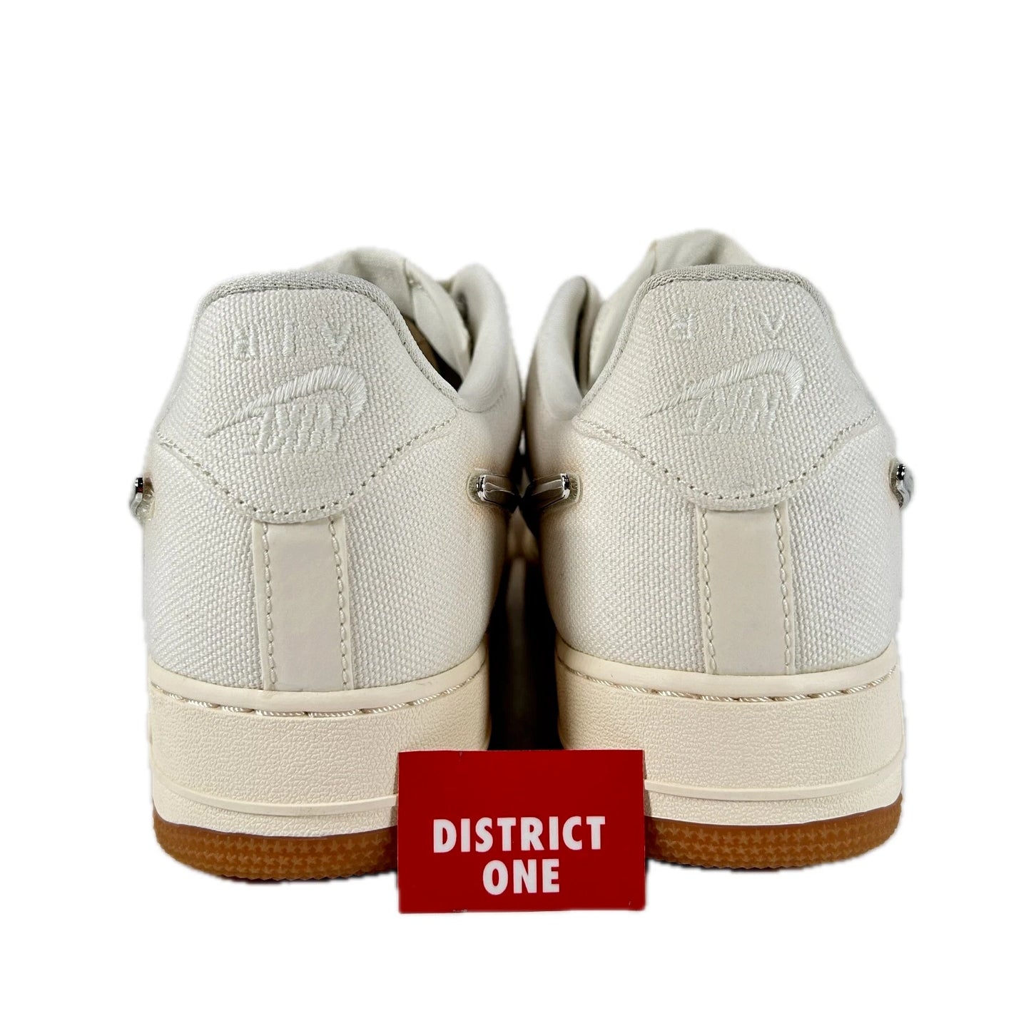 AQ4211 101 Nike Air Force 1 Low Travis Scott Sail - 9 M (Discoloration Around Swooshes)