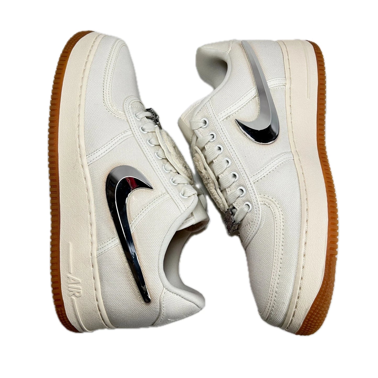 AQ4211 101 Nike Air Force 1 Low Travis Scott Sail - 9 M (Discoloration Around Swooshes)
