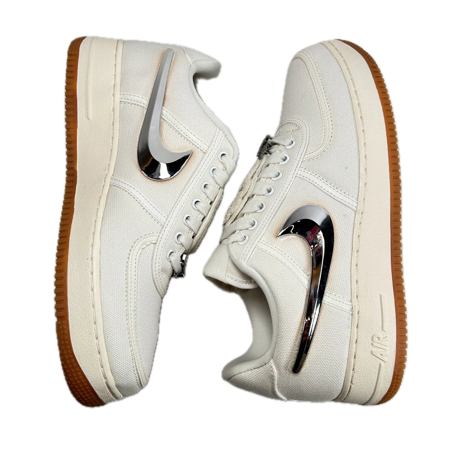 AQ4211 101 Nike Air Force 1 Low Travis Scott Sail - 9 M (Discoloration Around Swooshes)