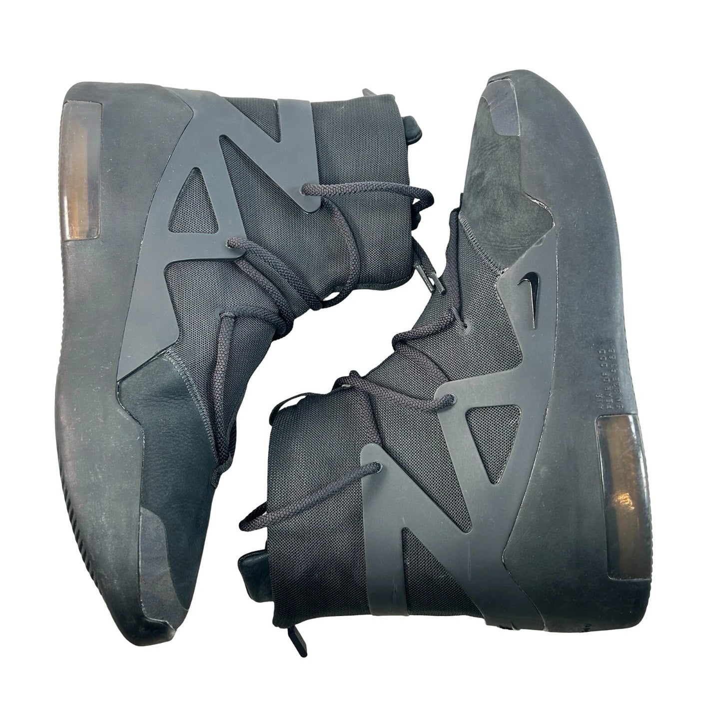 AR4237 005 Nike Air Fear of God 1 Triple Black [USED] - 14 M (Used) (Replace Box)