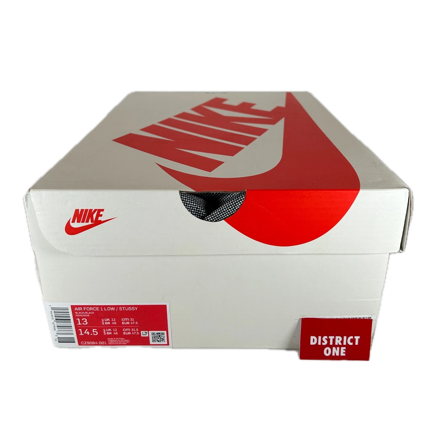CZ9084 001 Nike Air Force 1 Low Stussy Black [USED] - 13 M (Used)