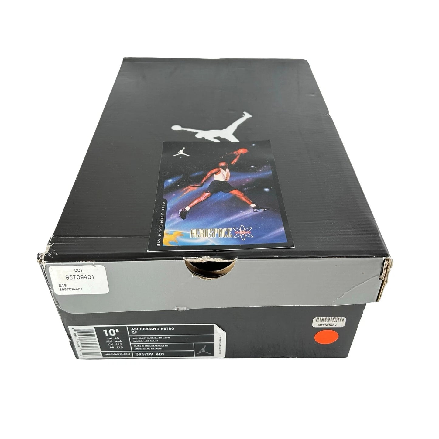 395709 401 Air Jordan 2 Retro QF University Blue Black (2010) [USED] - 10.5 M (Used)