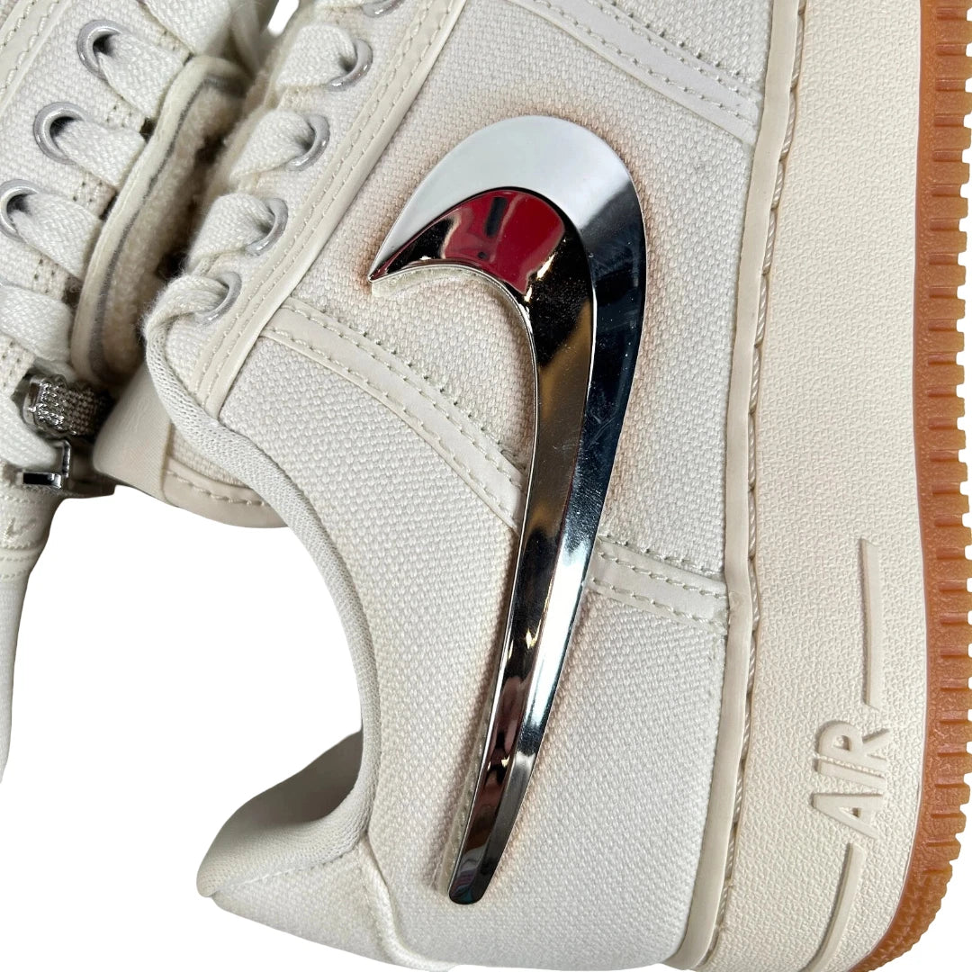 AQ4211 101 Nike Air Force 1 Low Travis Scott Sail - 9 M (Discoloration Around Swooshes)
