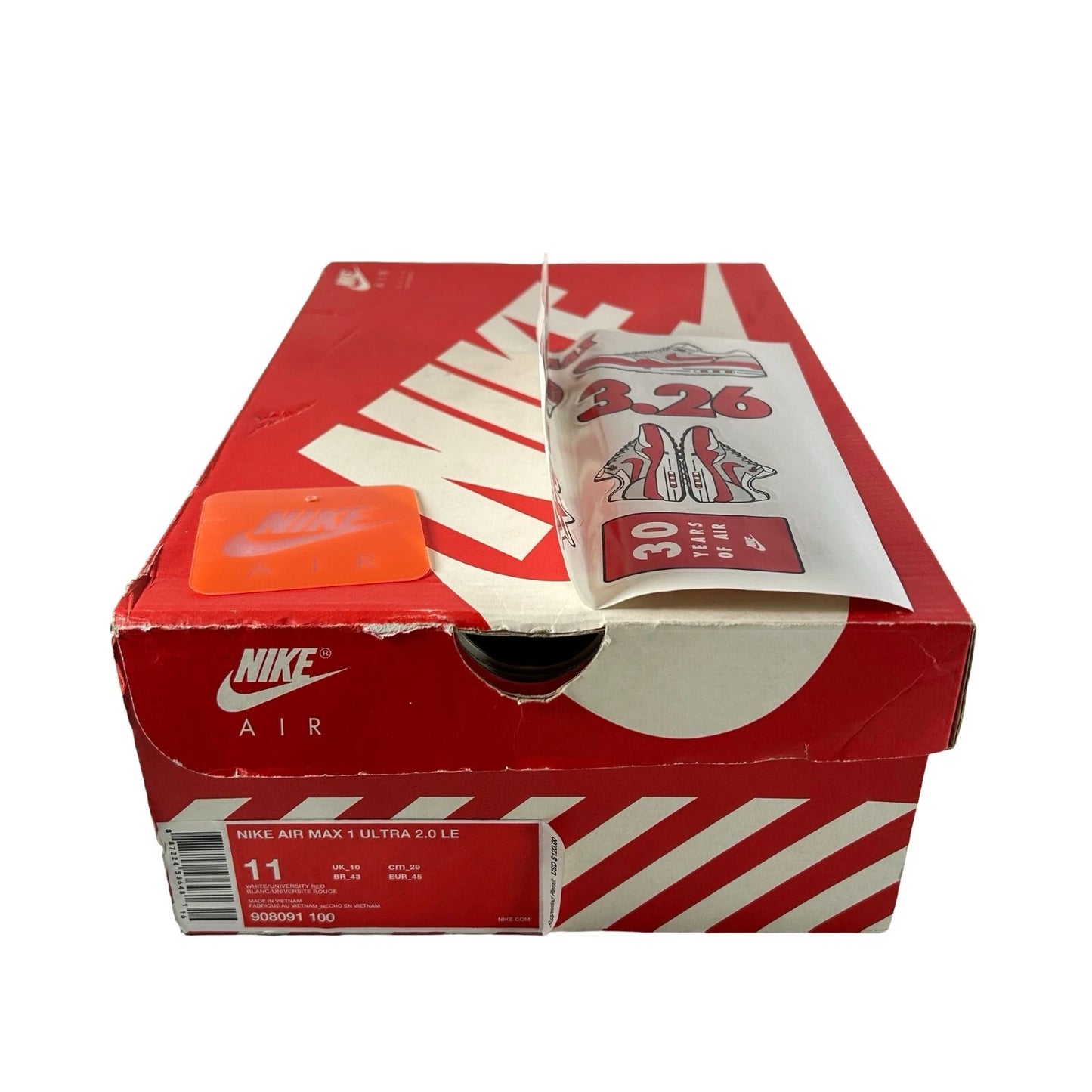 908091 100 Nike Air Max 1 Ultra Air Max Day Red (2017) [USED] - 11 M (Used)